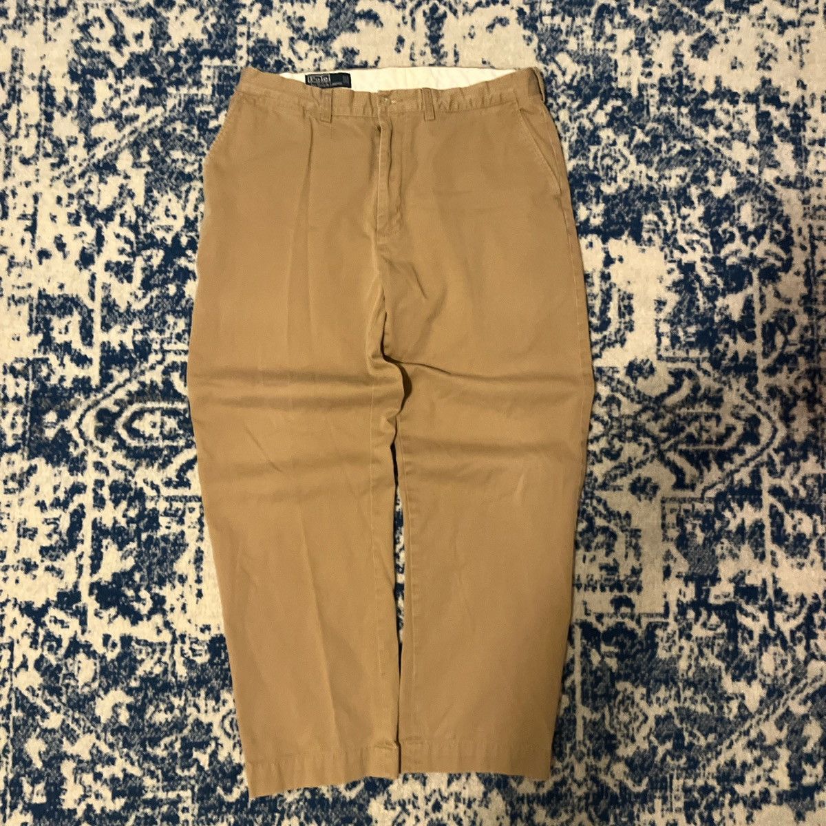 Polo Ralph Lauren Vintage Polo Ralph Lauren Classic Fit Chino PantsKhaki 35x30 Size US 35 - 1 Thumbnail