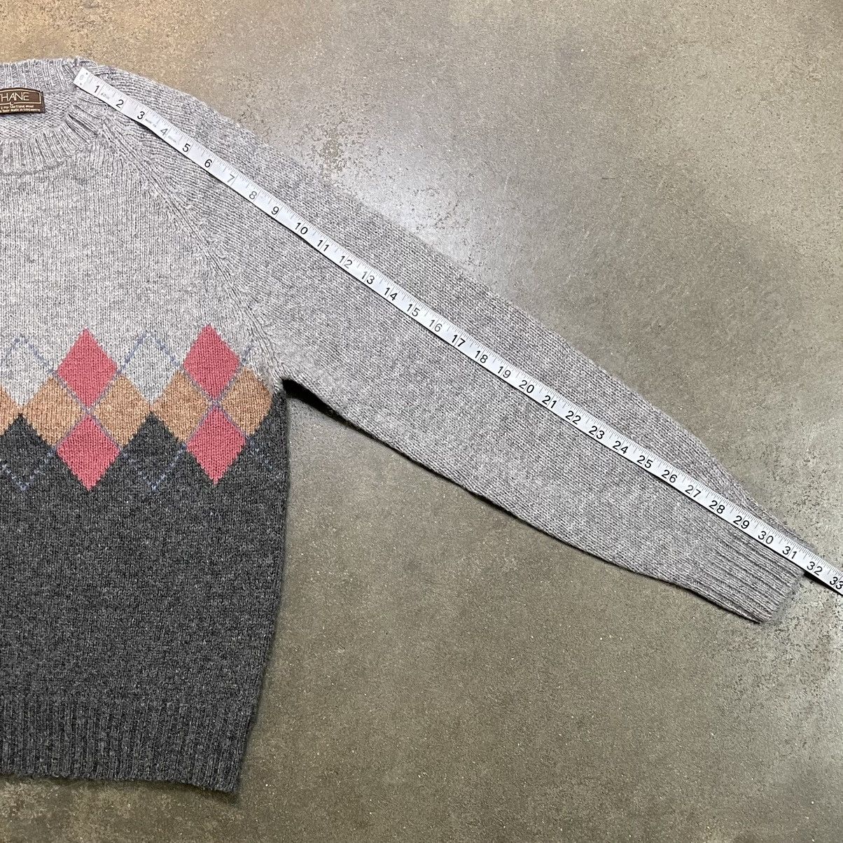 Vintage Vintage Thane Shetland Wool Geometric Knit Fisherman Sweater Size US L / EU 52-54 / 3 - 6 Thumbnail