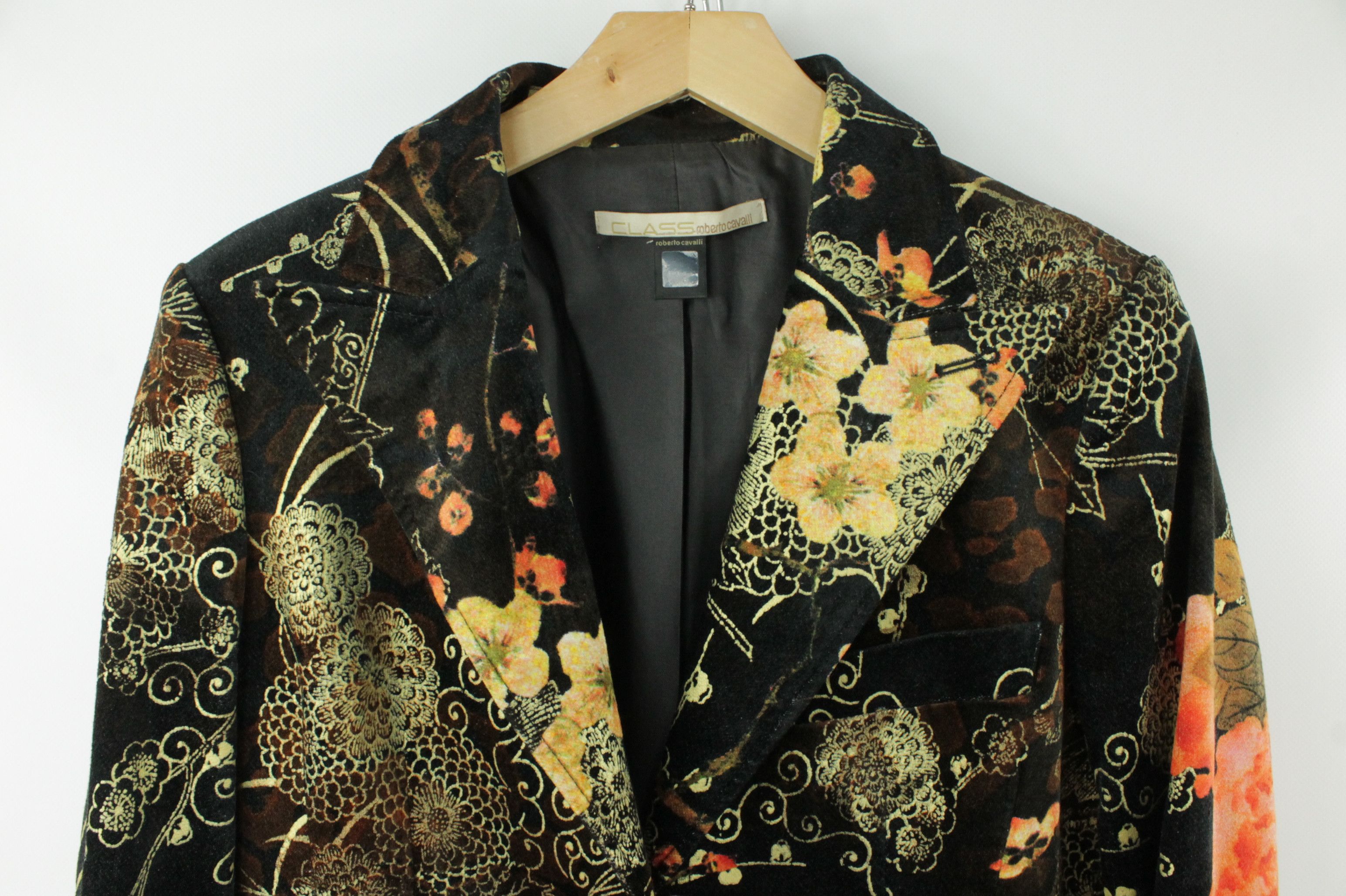 Roberto Cavalli Y2k Roberto Cavalli Class Floral Pattern Blazer Jacket Size L / US 10 / IT 46 - 2 Thumbnail