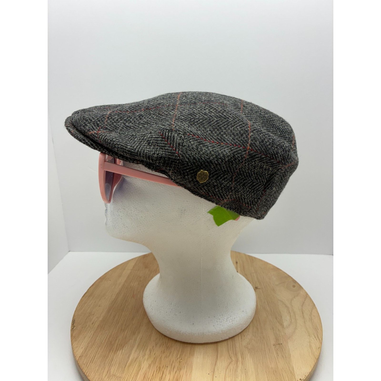 Other VOBOOM Wool Blend Newsboy Cap 59cm Grey Tweed Peaky Blinders Size ONE SIZE - 4 Thumbnail