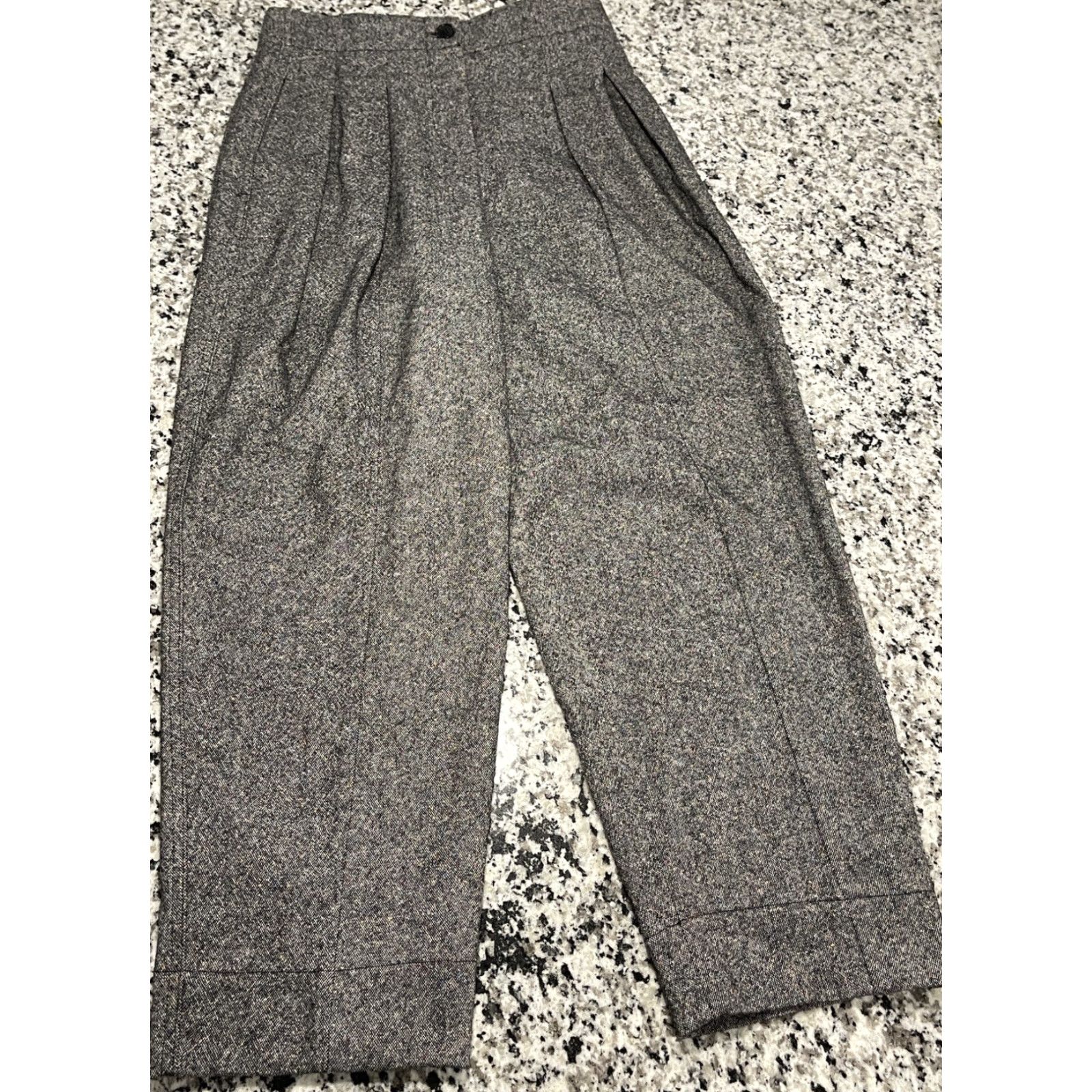 ME+EM VINTAGE ME+EM Grey High Rise Wool Silk Blend Trousers Pants Size 4 Size 27" / US 4 / IT 40 - 4 Thumbnail