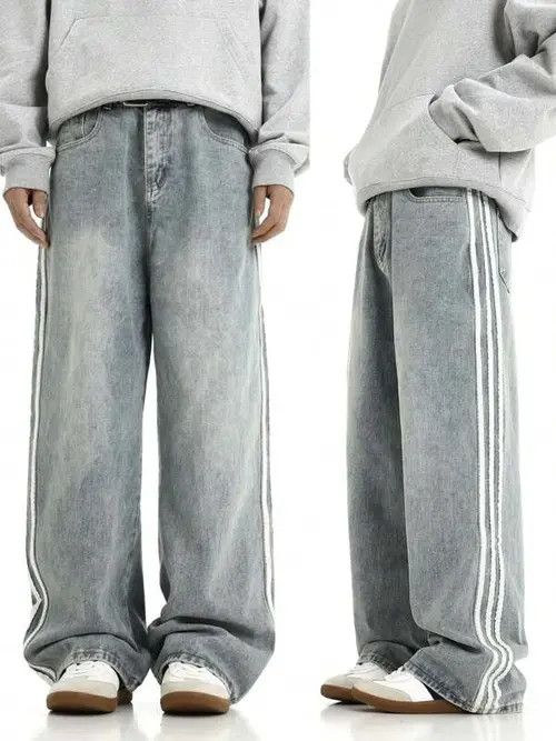 Jean Vintage RETRO washed Y2K skateboard jeans pants Size US 34 / EU 50 - 4 Thumbnail