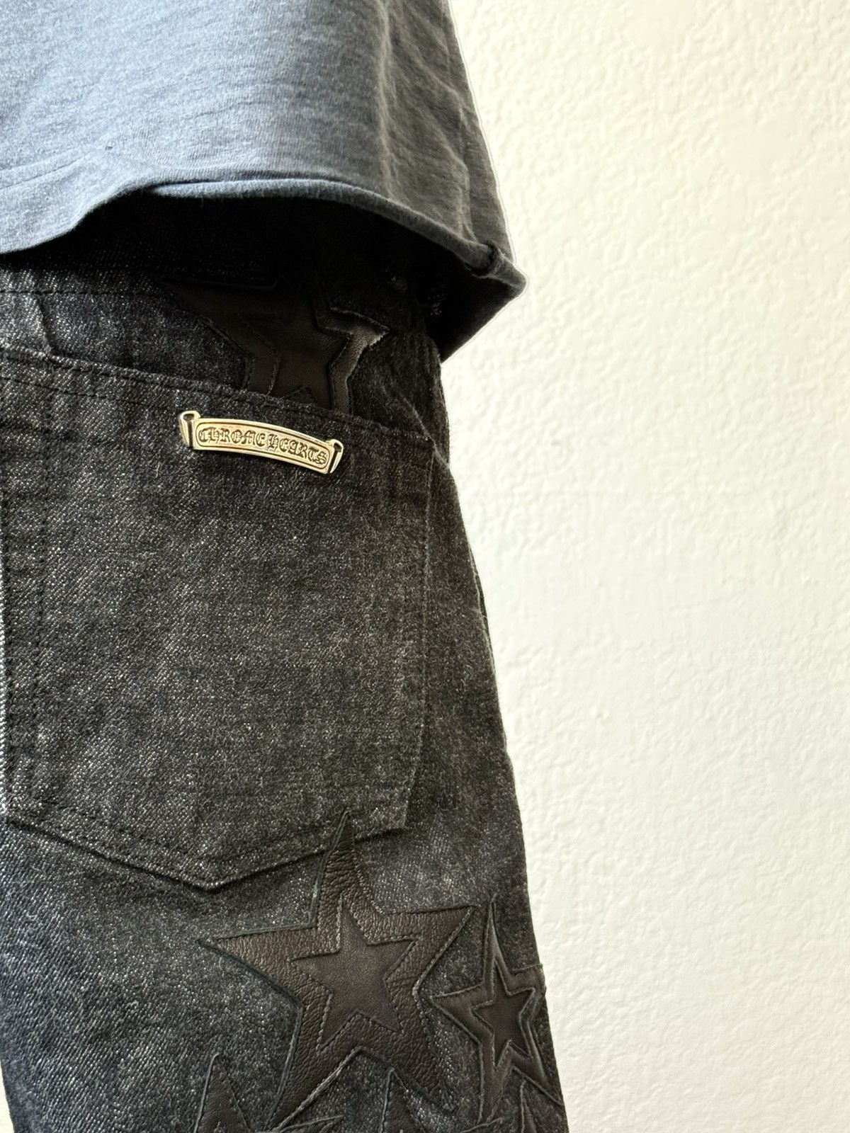 Chrome Hearts Chrome Hearts Multi Star Patch Selvedge Jeans Size US 31 - 6 Thumbnail
