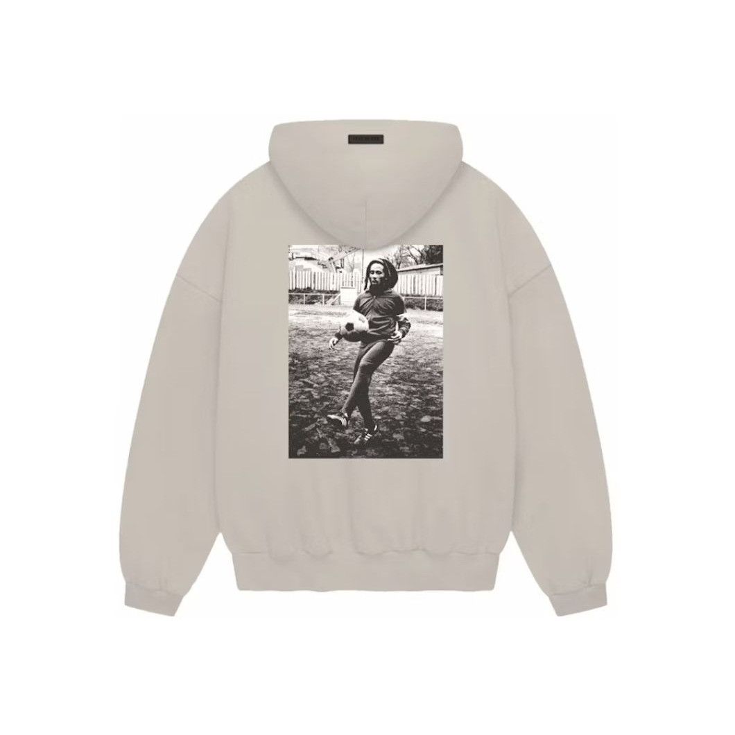 image of Fear Of God Athletics For Bob Marley Hooded Sweatshirt Paris in Paris Sky, Men's (Size Medium)