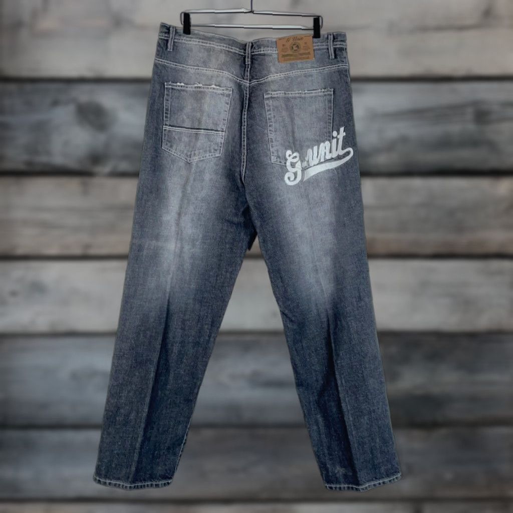 Vintage G-Unit Jeans Men Baggy Fit 38 x 33 Washed Black Dark Gray Embroidered 5-Pocket Vintage Y2K Size US 38 / EU 54 - 1 Thumbnail