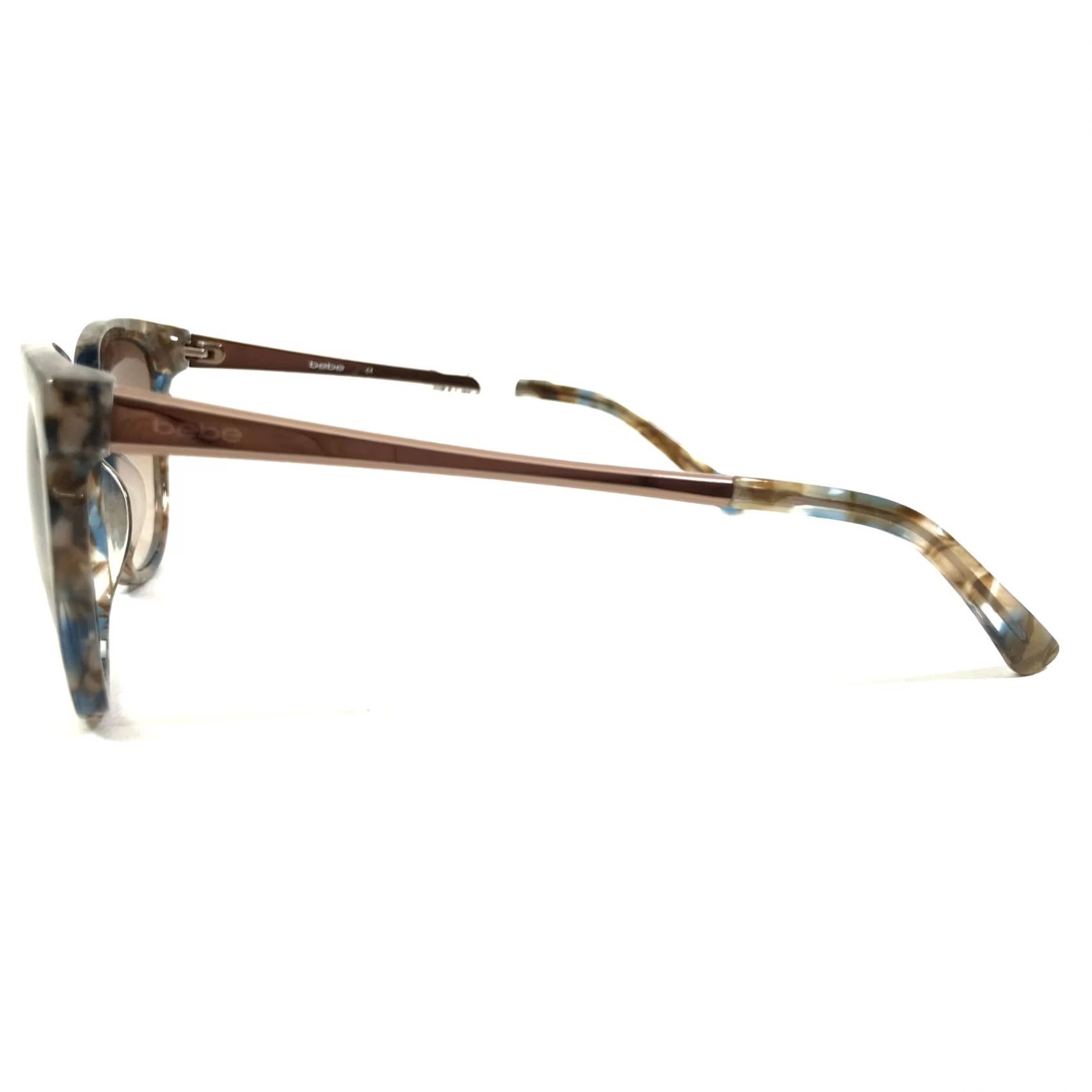Bebe Sunglasses BB7120 427 Kicking It Blue Brown Tortoise Studded Crystals 135 Elisa Johnson Jane Sunglasses - Brown Tortoise Blue Lens  main image 4