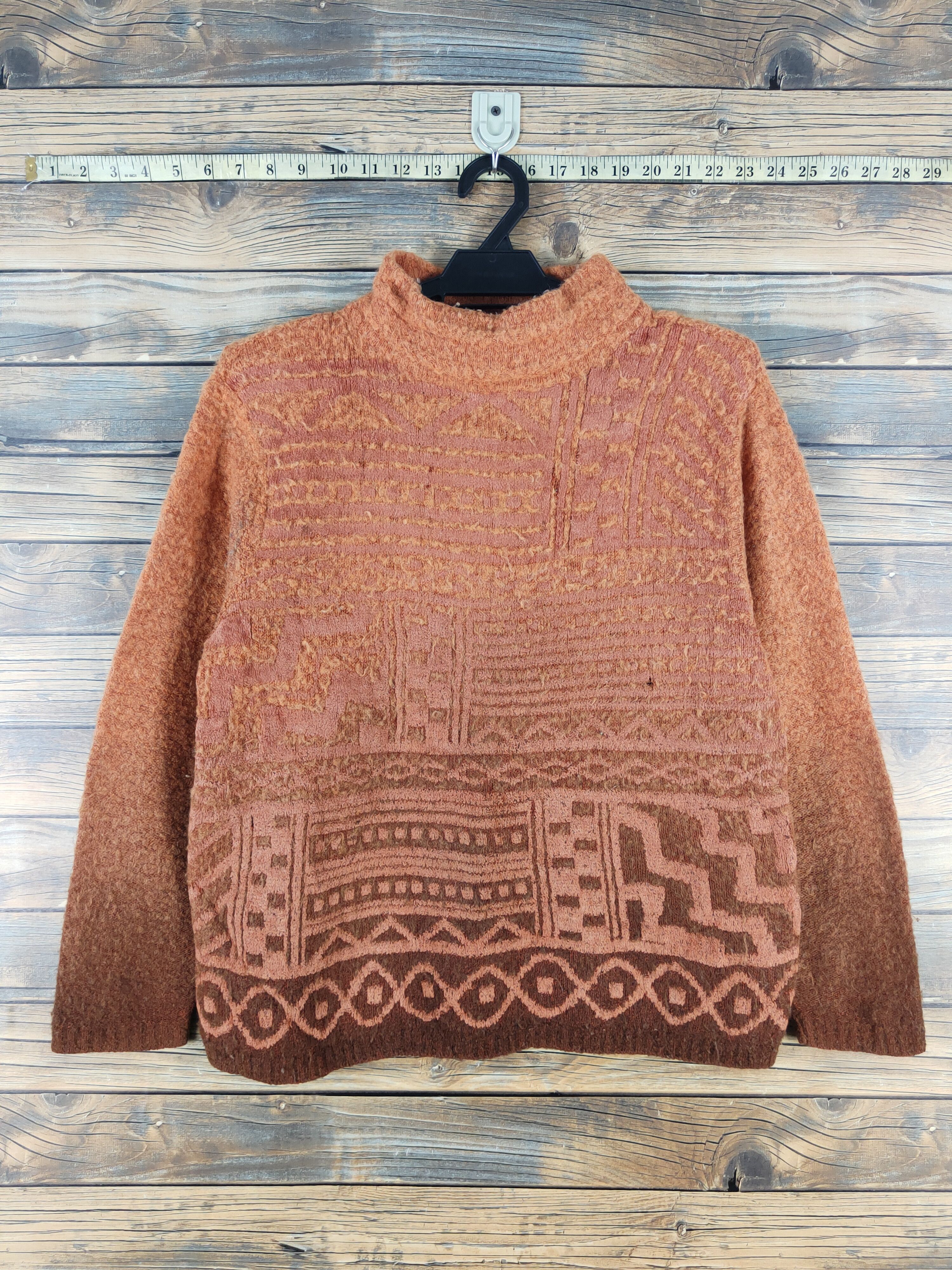 Homespun Knitwear × Japanese Brand × Vintage U-Na Chic Orang Brown Knitwear Sweatshirts #W1473 Size M / US 6-8 / IT 42-44 - 1 Thumbnail
