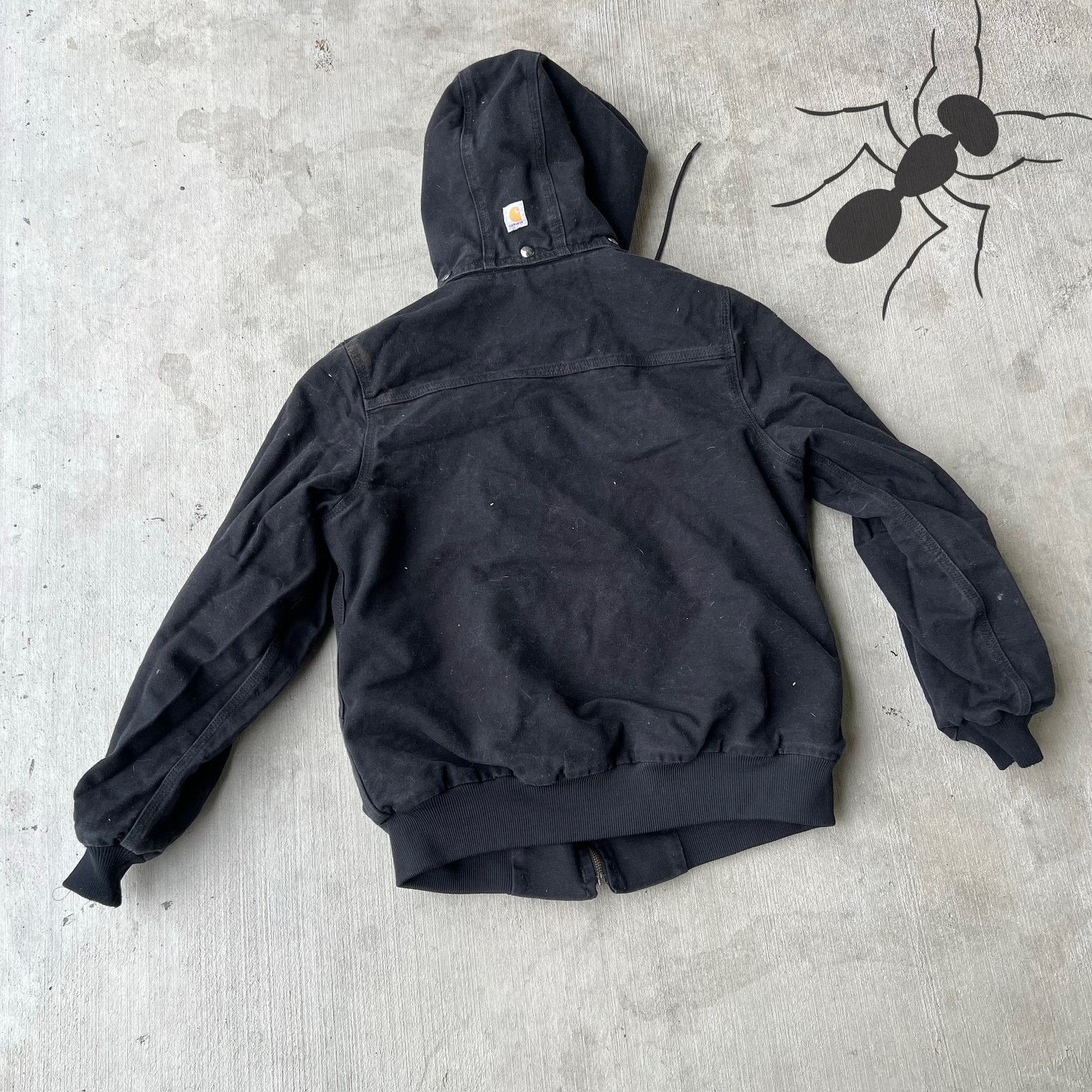 Carhartt × Vintage Carhartt WOMENS black hooded work wear jacket Size US L / EU 52-54 / 3 - 4 Thumbnail