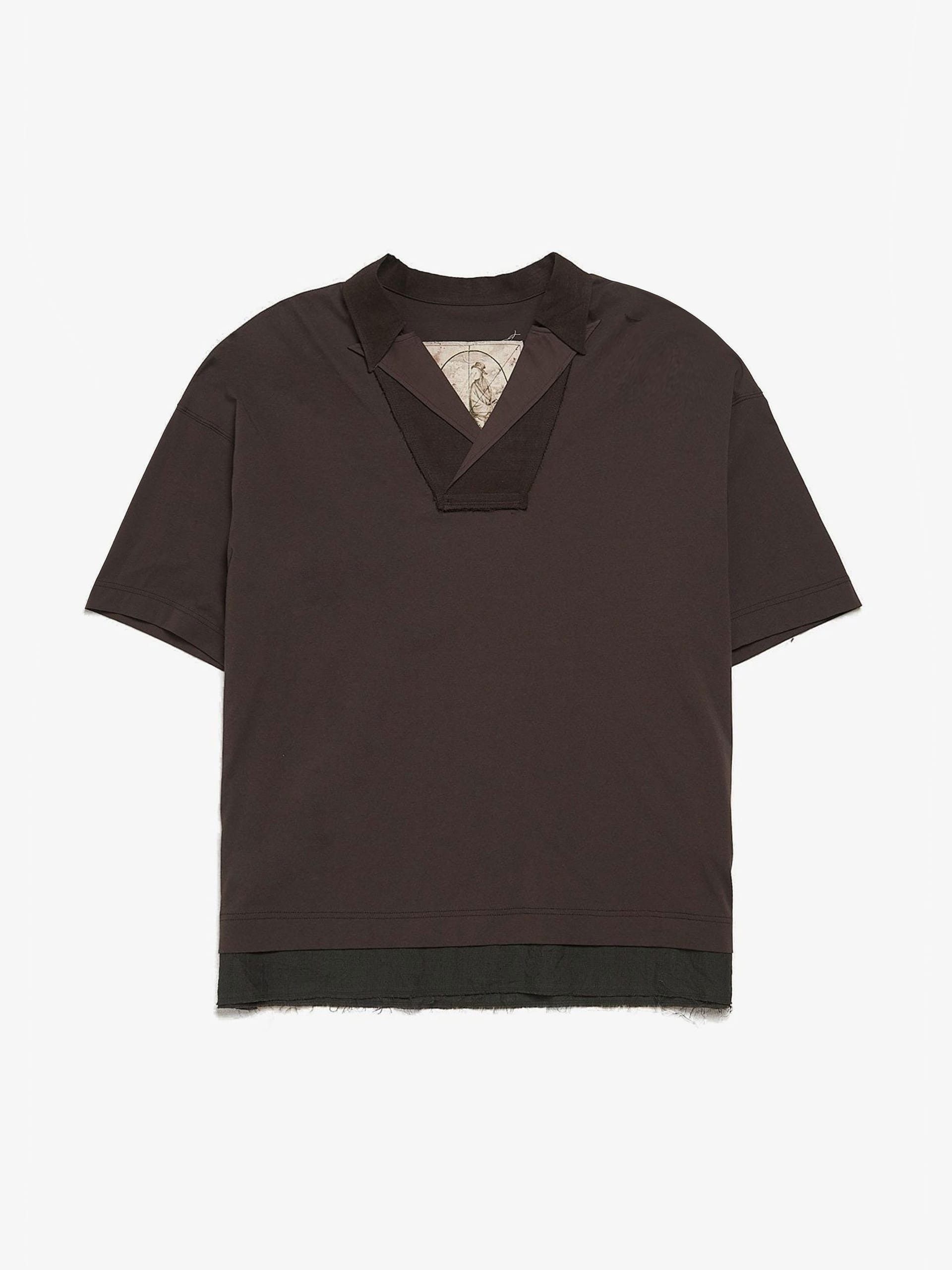 Ziggy Chen Dark Brown Short Sleeve Cotton Polo Size US L / EU 52-54 / 3 - 1 Thumbnail