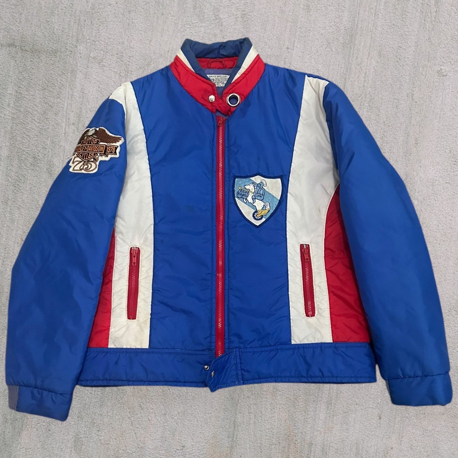 Other Blue knights biker jacket with 70s Harley patch Size US L / EU 52-54 / 3 - 1 Thumbnail