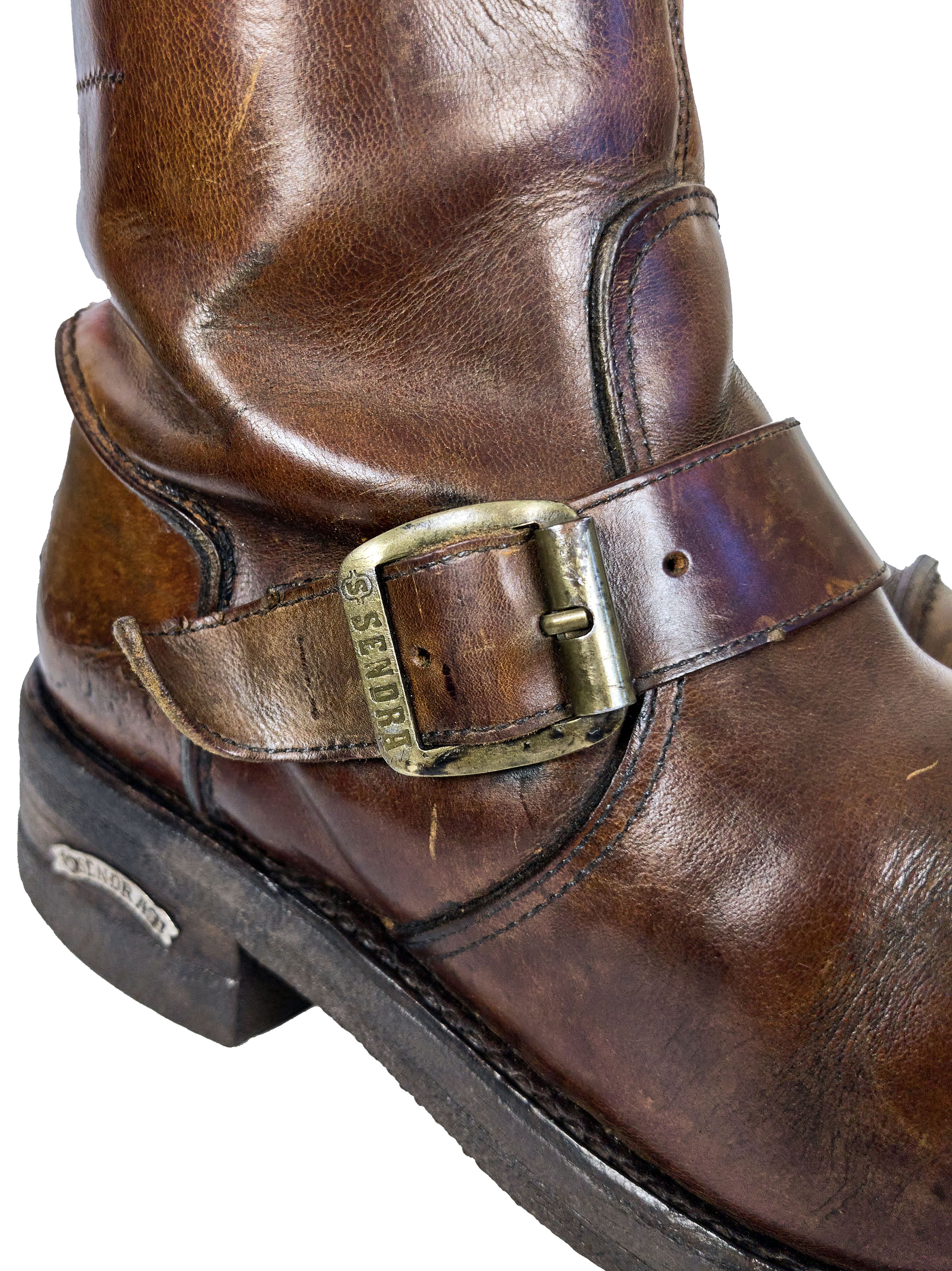Cowboy Equipment × Genuine Leather × Sendra Sendra Spanish Western women's leather zip boots, buffalo Size US 10 / IT 40 - 7 Thumbnail