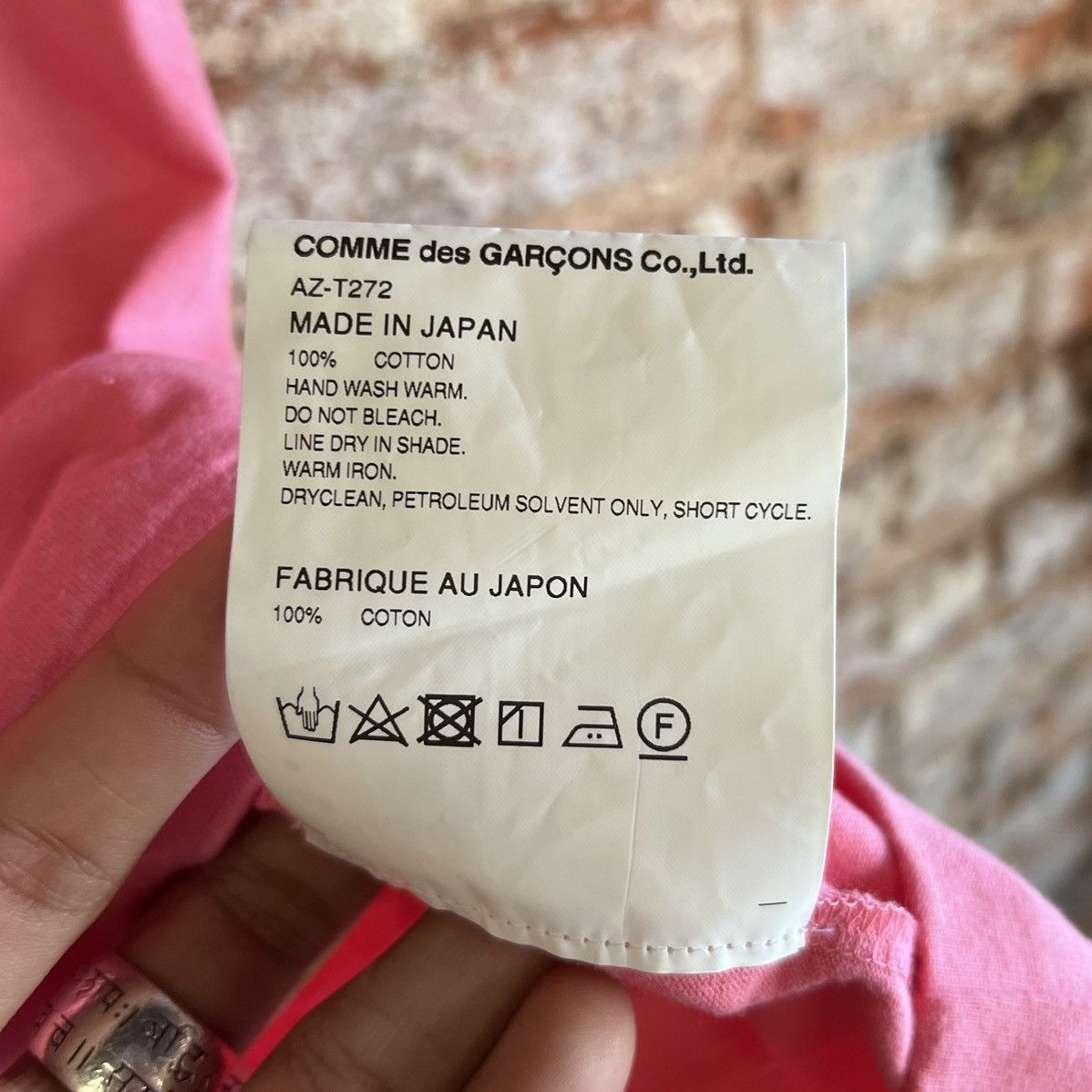 Comme des Garcons PLAY Comme Des Garçons PLAY Pink Tee Size US L / EU 52-54 / 3 - 5 Thumbnail