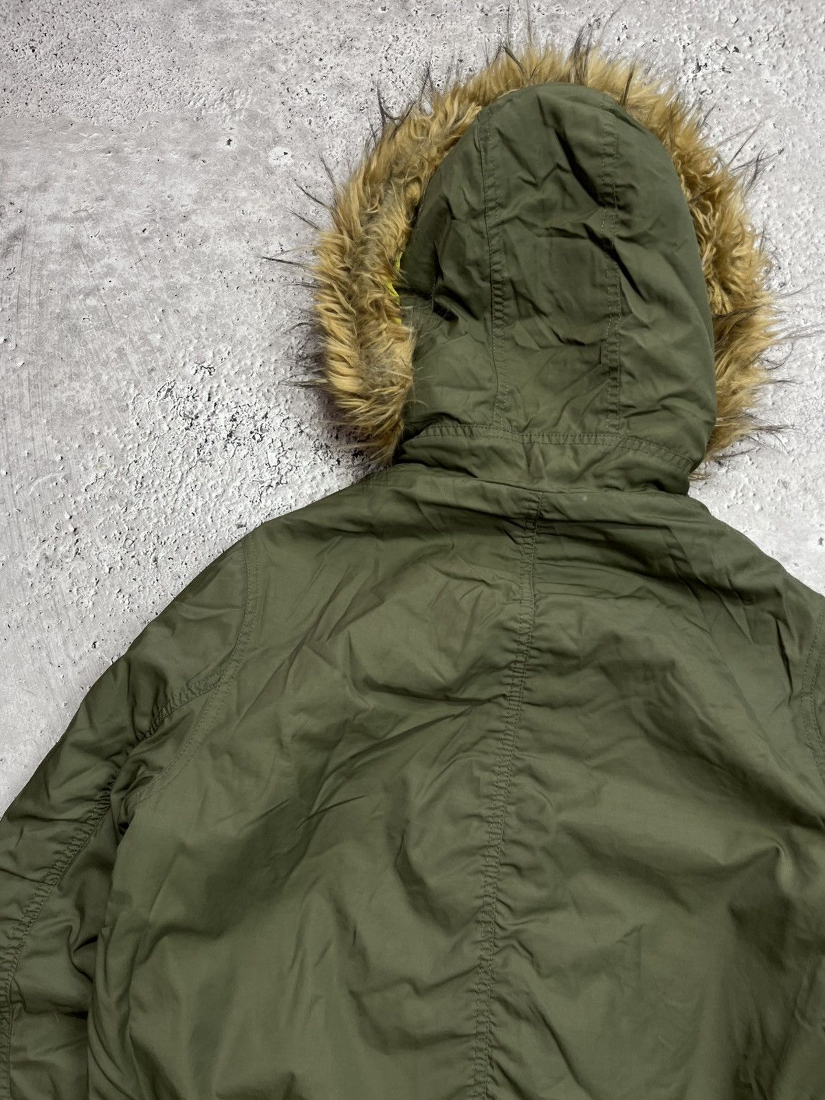 Other Women’s Olive Faux Fur Hood Bomber Jacket S Size S / US 4 / IT 40 - 12 Thumbnail