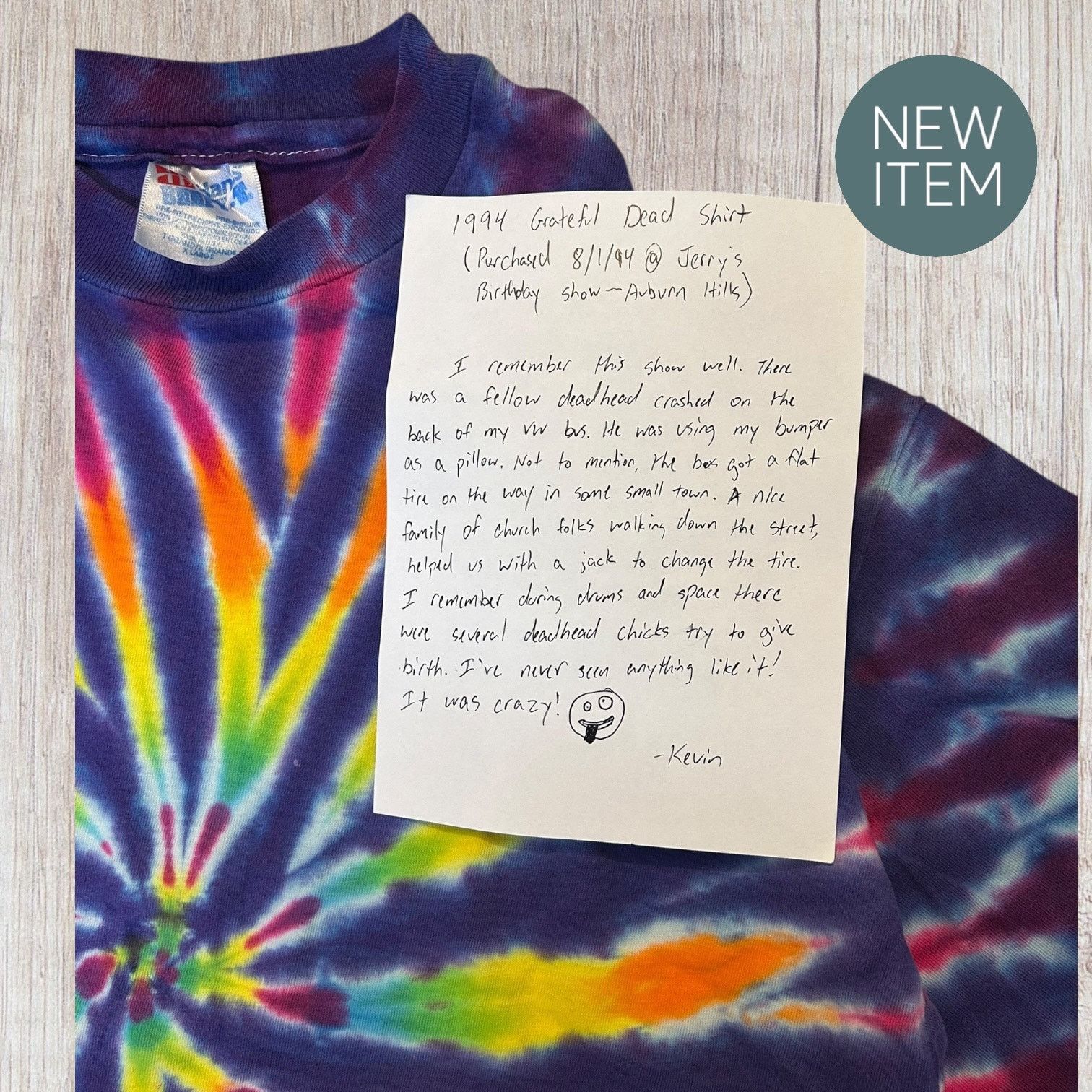 Hanes 1994 Grateful Dead Shirt XL Single Stitch USA Vintage Tee Size US XL / EU 56 / 4 - 2 Thumbnail