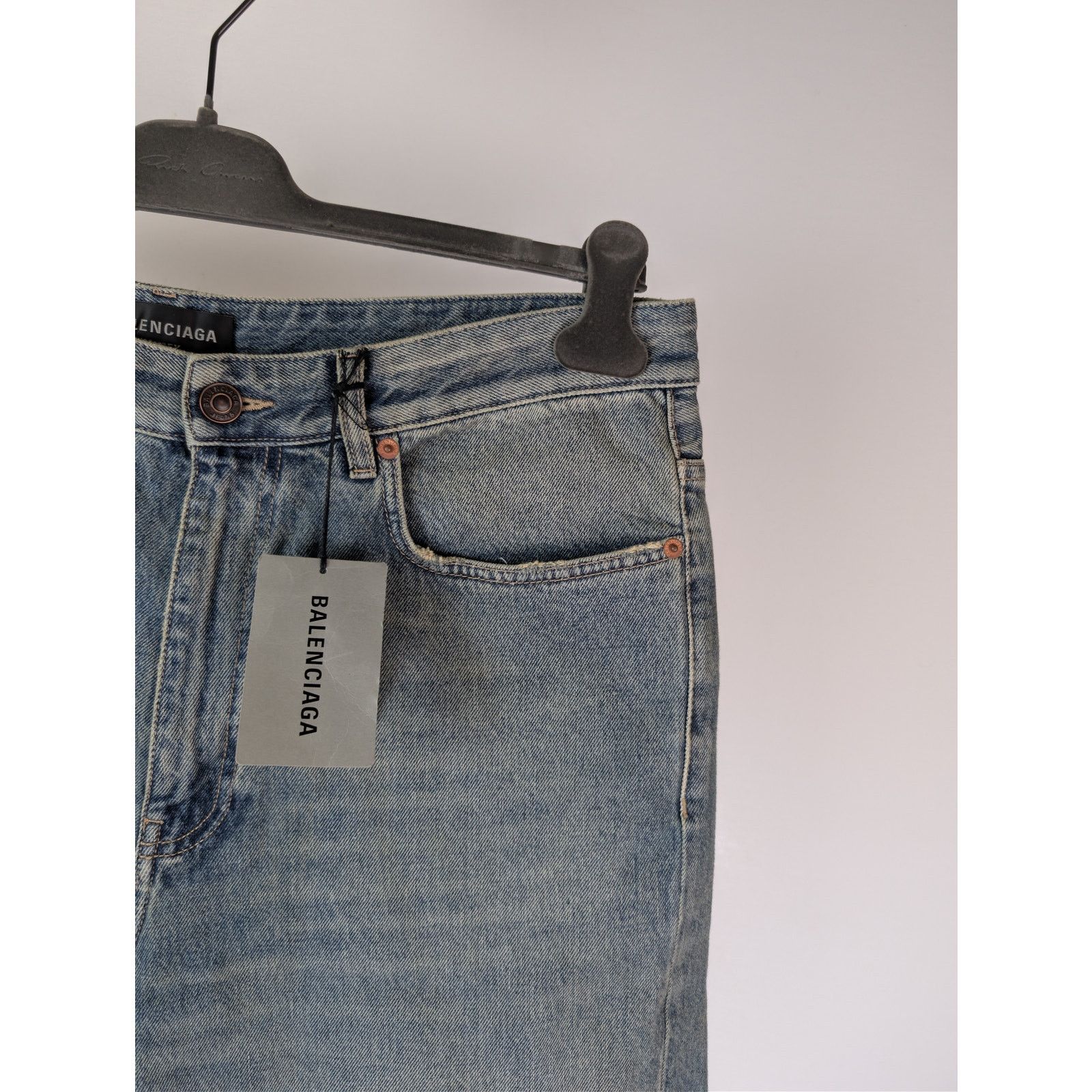 Balenciaga o1rshd1 Baggy Denim Shorts in Blue Rust Size US 30 / EU 46 - 5 Thumbnail