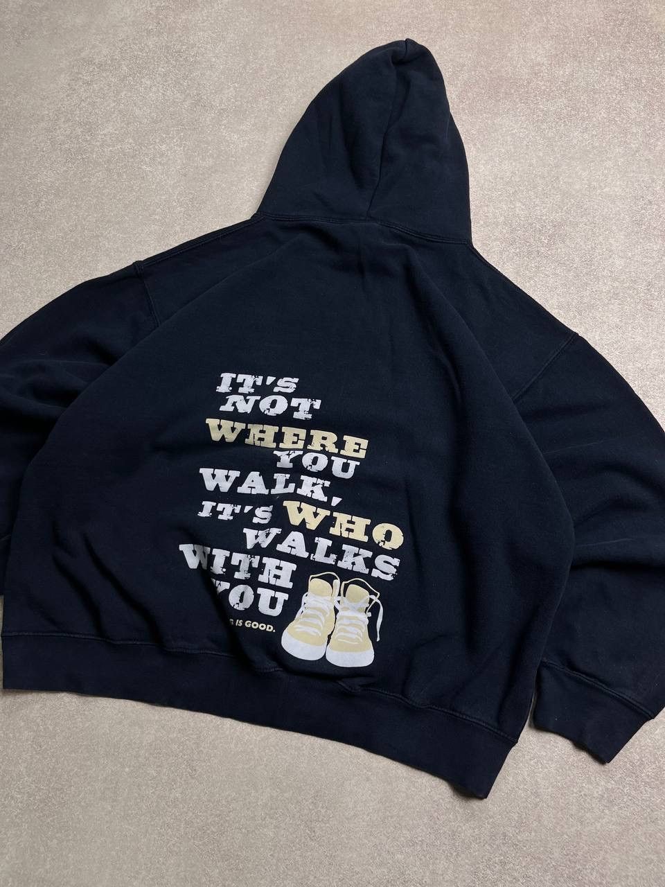 Vintage Vintage Never Walk Alone Boxy Heavy Cotton Hoodie XL Size US XL / EU 56 / 4 - 4 Thumbnail