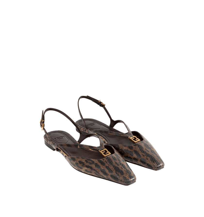 Fendi o1h1sh11225 Ffold Slingback in Beige Size US 6.5 / IT 36.5 - 3 Thumbnail
