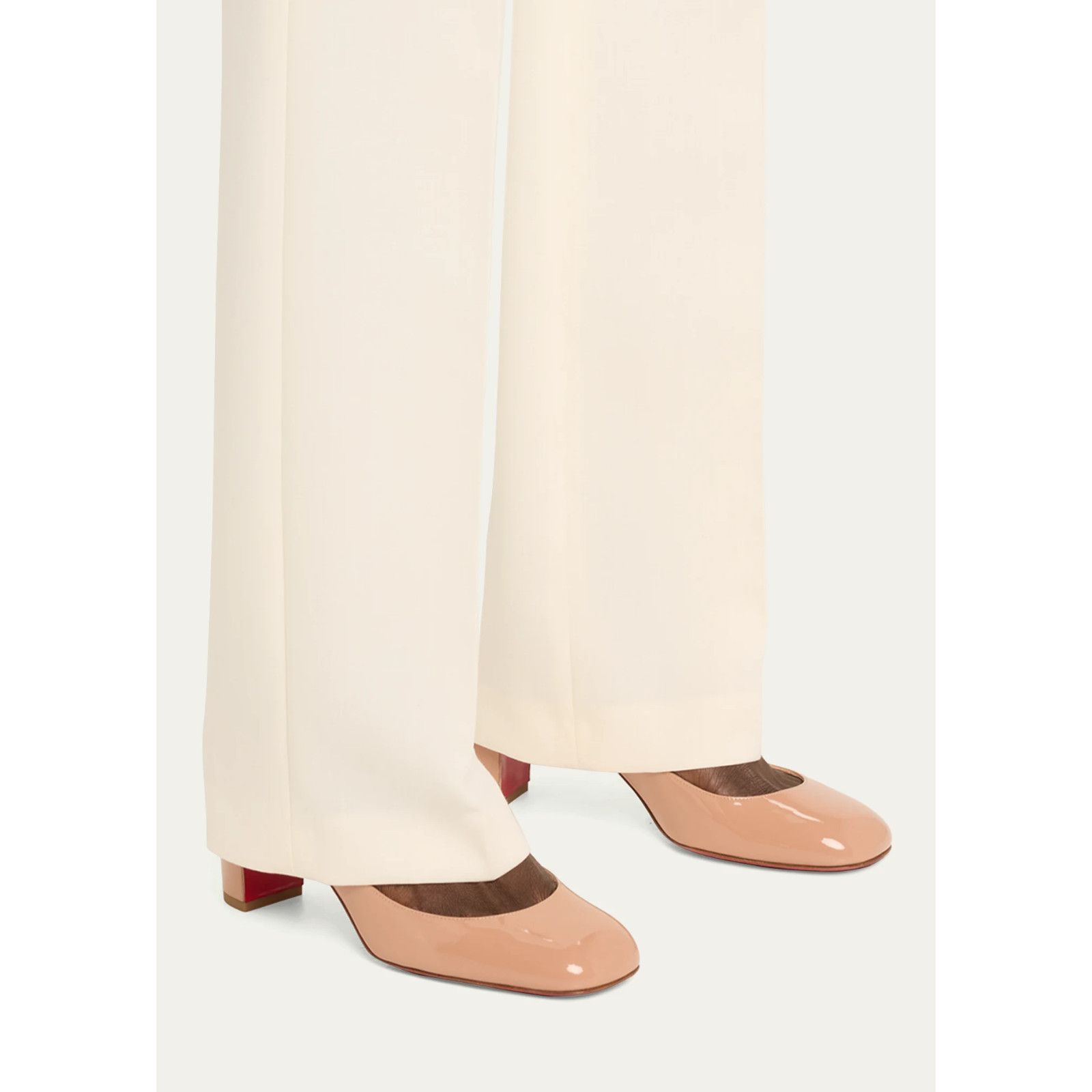 Christian Louboutin Christian Louboutin Cadrilla 70 Nude Blush Patent Heel 37 Size US 7 / IT 37 - 5 Thumbnail