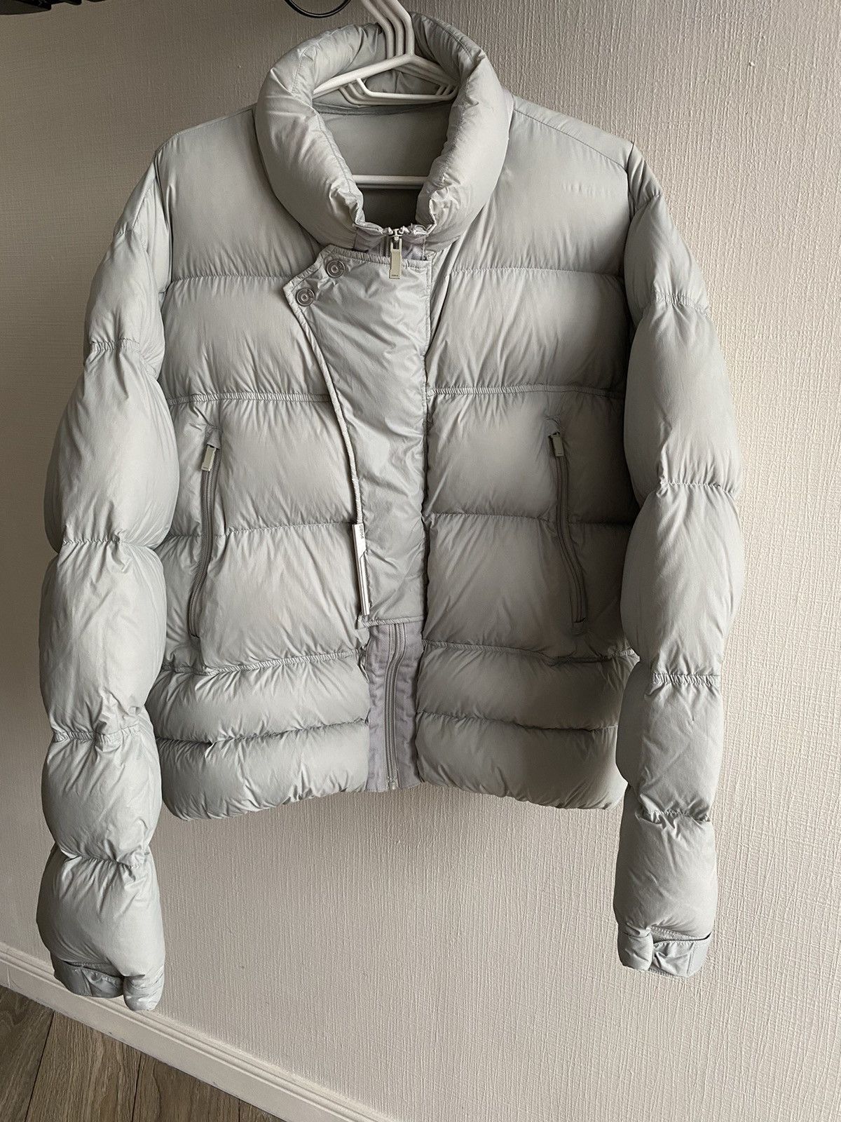 image of C2H4 Grey Polyester Down Jacket, Men's (Size Medium)