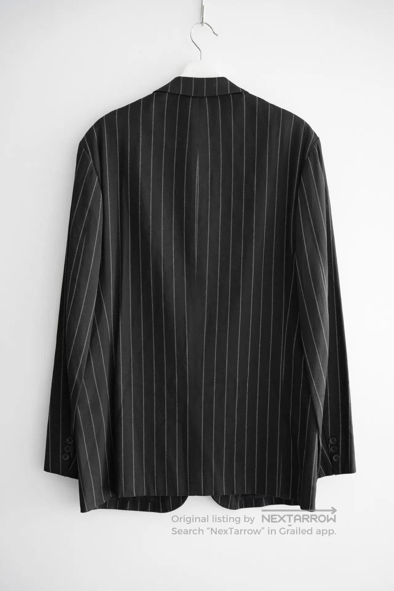 Yohji Yamamoto Black Pinstripe Long Sleeve Blazer. Size US S / EU 44-46 / 1 - 2 Thumbnail