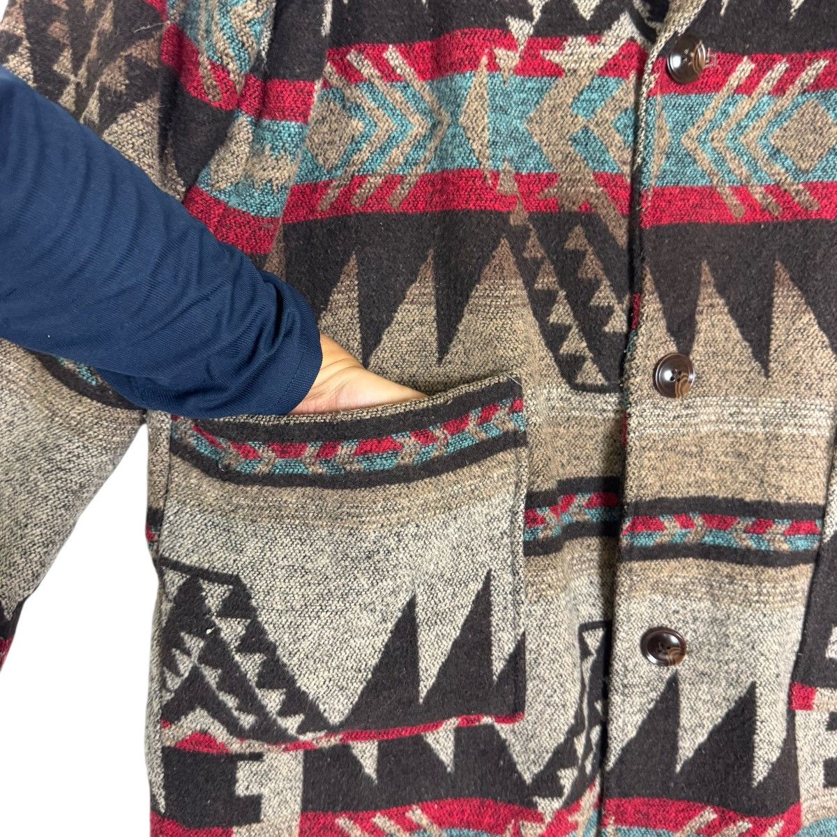 Japanese Brand Japanese Phenomenal Geometry Long Coat Size US L / EU 52-54 / 3 - 6 Thumbnail