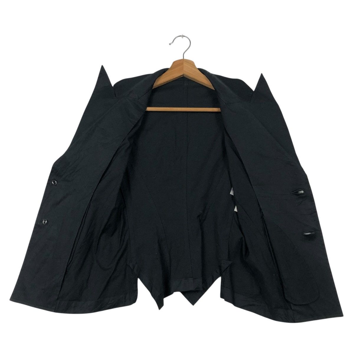 Yohji Yamamoto 🔥CROPPED COATS JACKET YOHJI YAMAMOTO RICH BLACK Size XS / US 0-2 / IT 36-38 - 14 Thumbnail
