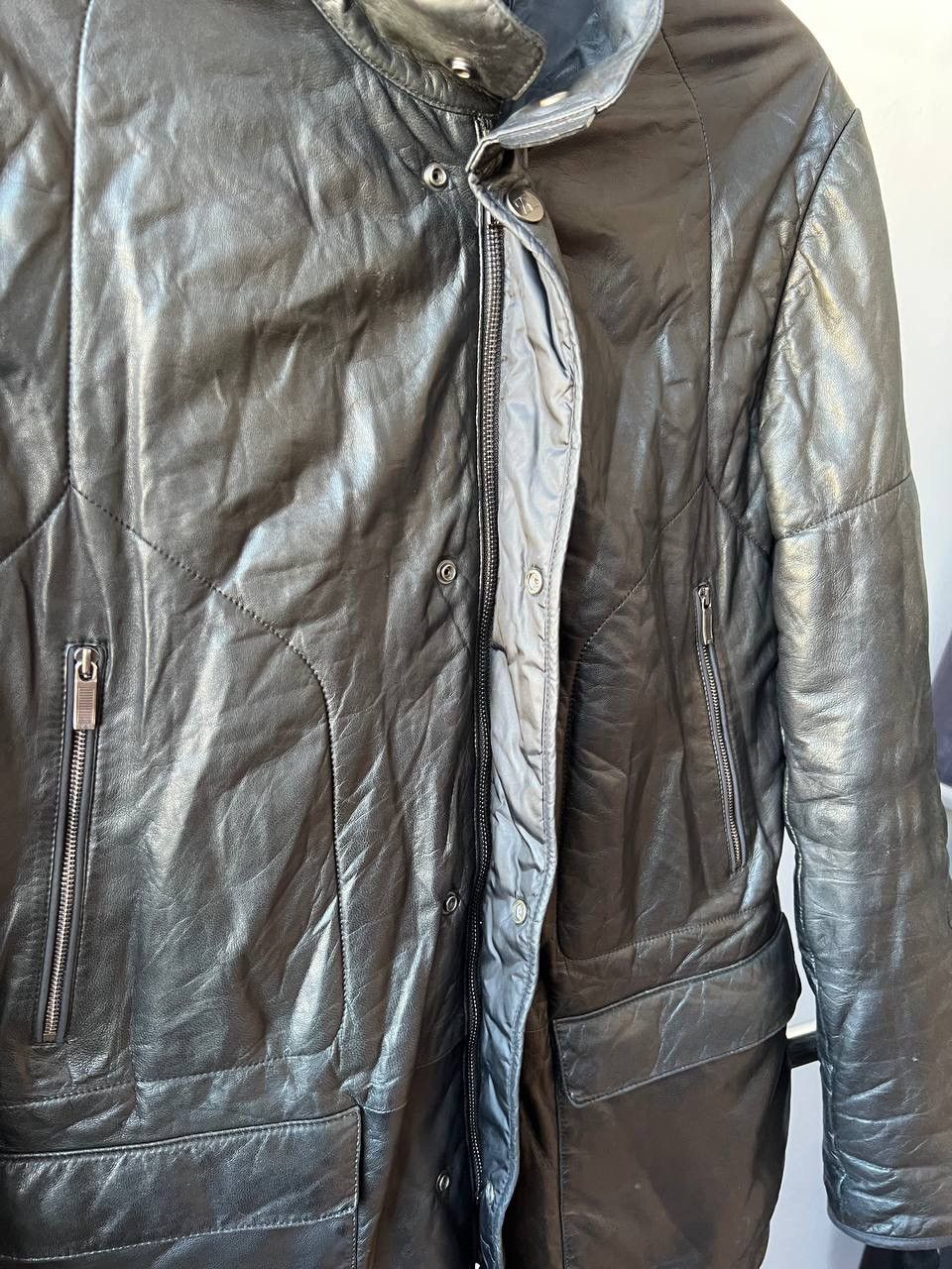 Ermenegildo Zegna ZEGNA SPORT CLASSIC BRUTAL MULTI-POCKET LEATHER JACKET COAT Size US L / EU 52-54 / 3 - 10 Thumbnail