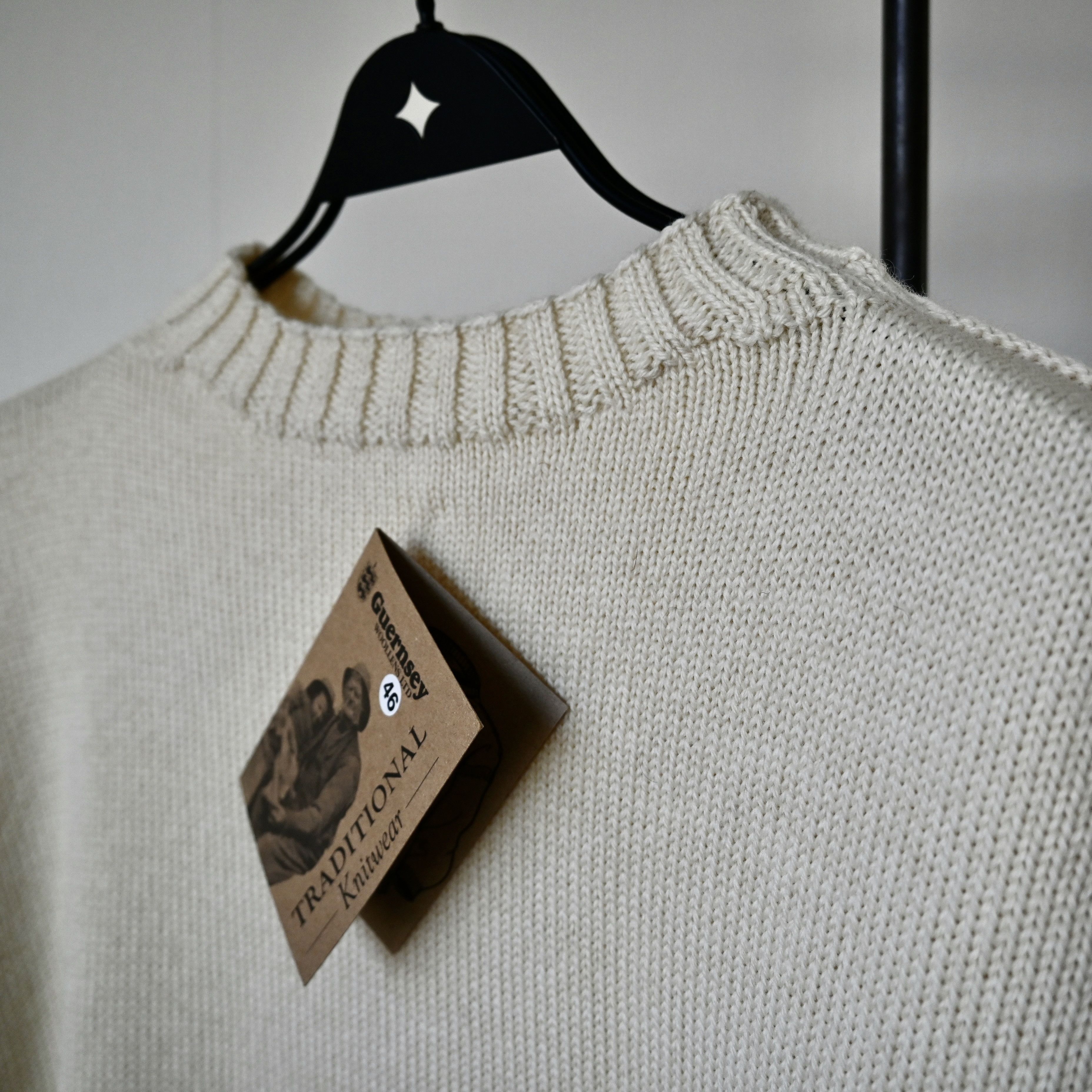 Other UNUSED, Guernsey Woollens traditional jumper, cream Size US XL / EU 56 / 4 - 6 Thumbnail