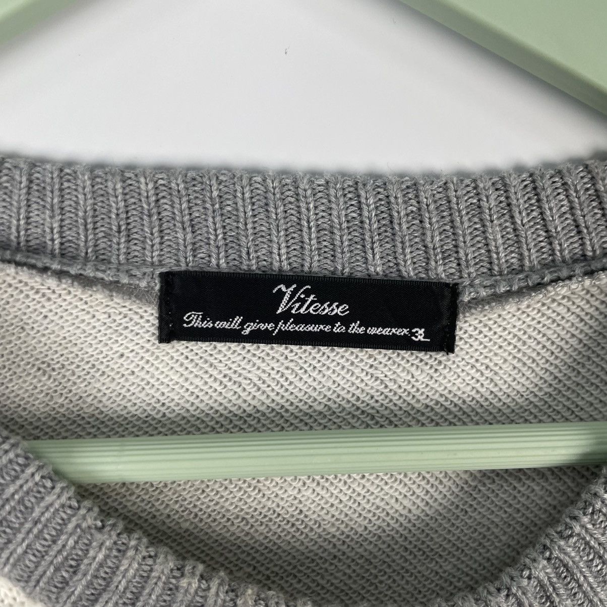 Designer × Vintage vintage Japanese Brand Vitesse Multicolour Cable Knit Size US L / EU 52-54 / 3 - 7 Thumbnail