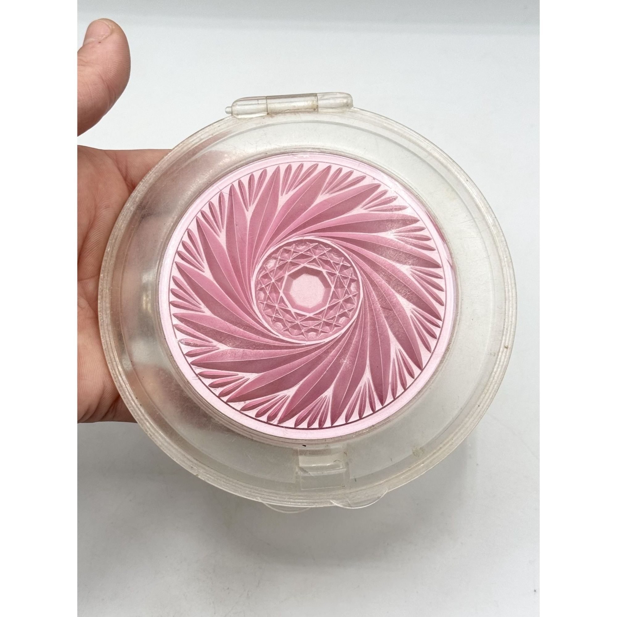 Vintage Mid 1940's Pink Plexiglass Eleanor Hamlin MAVCO Compact Size ONE SIZE - 1 Thumbnail