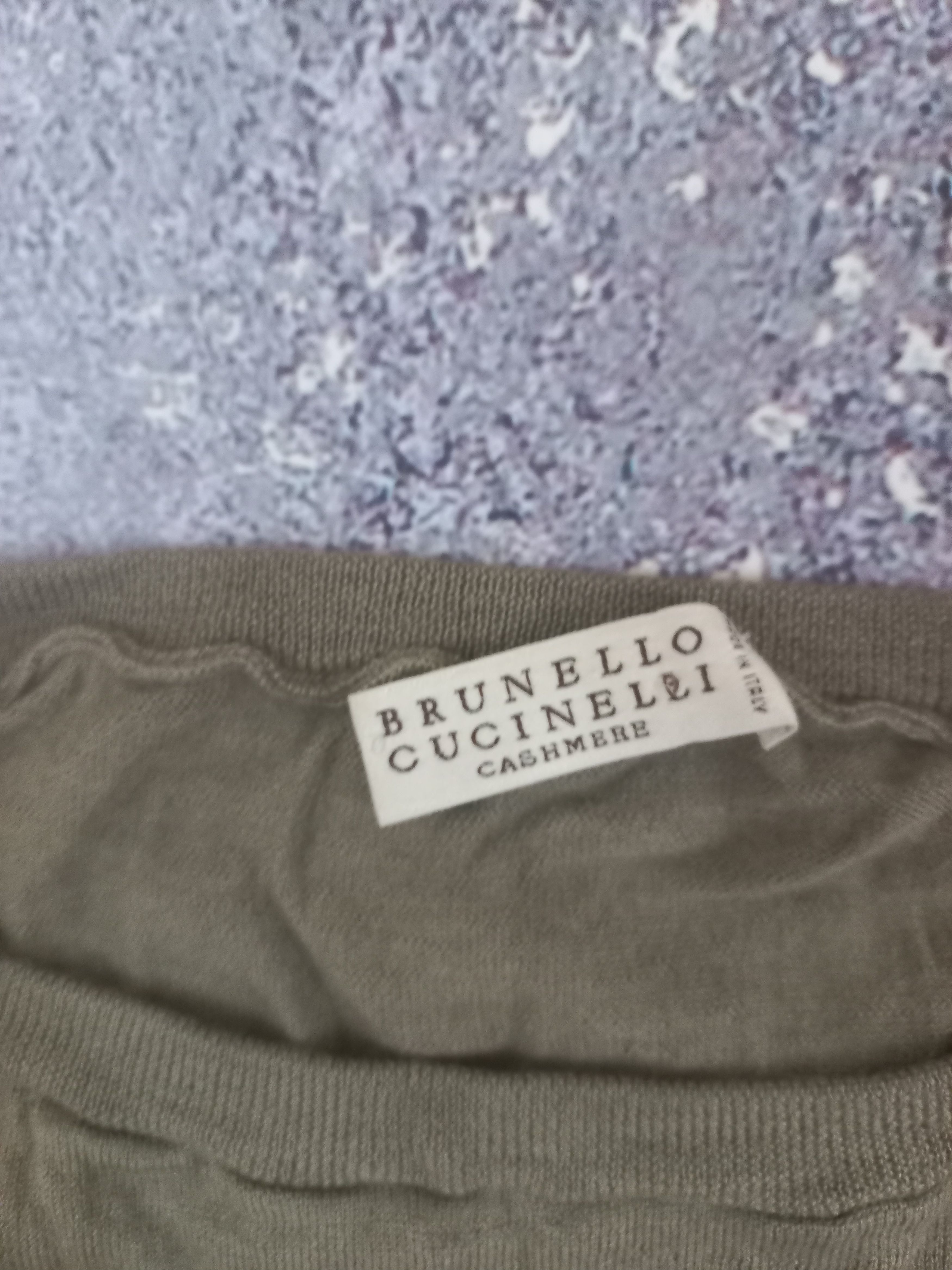 Brunello Cucinelli Brunello Cucinelli Sweater Cashmere Beige L Size L / US 10 / IT 46 - 2 Thumbnail