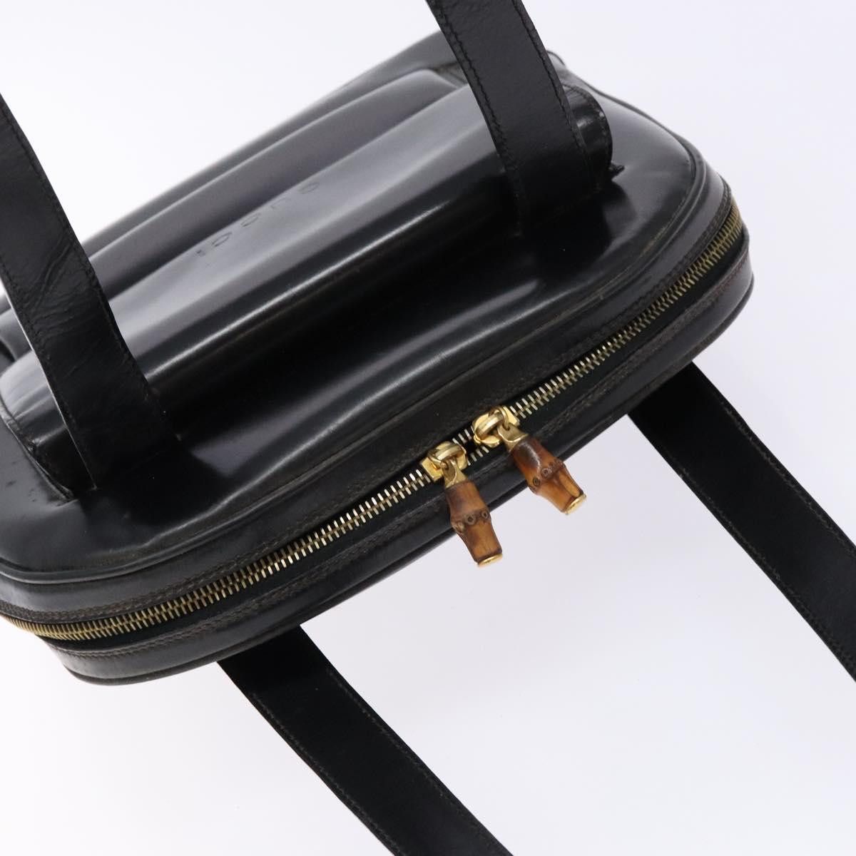 Gucci GUCCI Bamboo Shoulder Bag Patent Leather Black Gold Size ONE SIZE - 6 Thumbnail