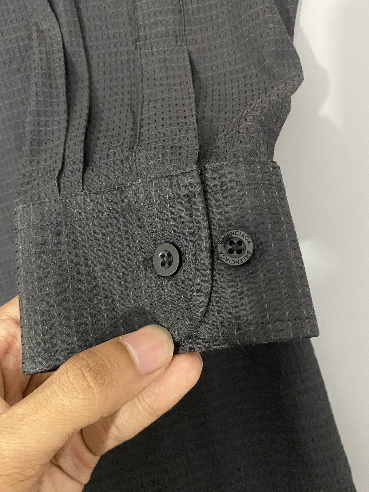Balenciaga × Vintage 💥All Black💥Balenciaga Shirt Buttons Up Size US L / EU 52-54 / 3 - 9 Thumbnail