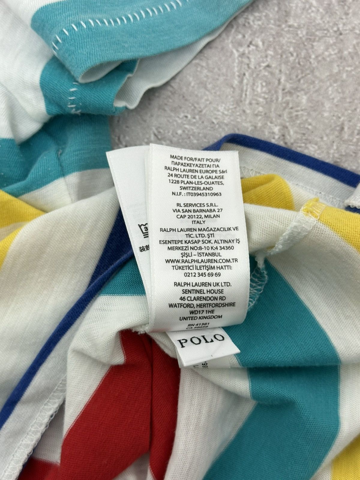 Polo Ralph Lauren × Ralph Lauren Polo Ralph Lauren Stripped Multicolor Short Sleeve T-shirt Size US S / EU 44-46 / 1 - 9 Thumbnail