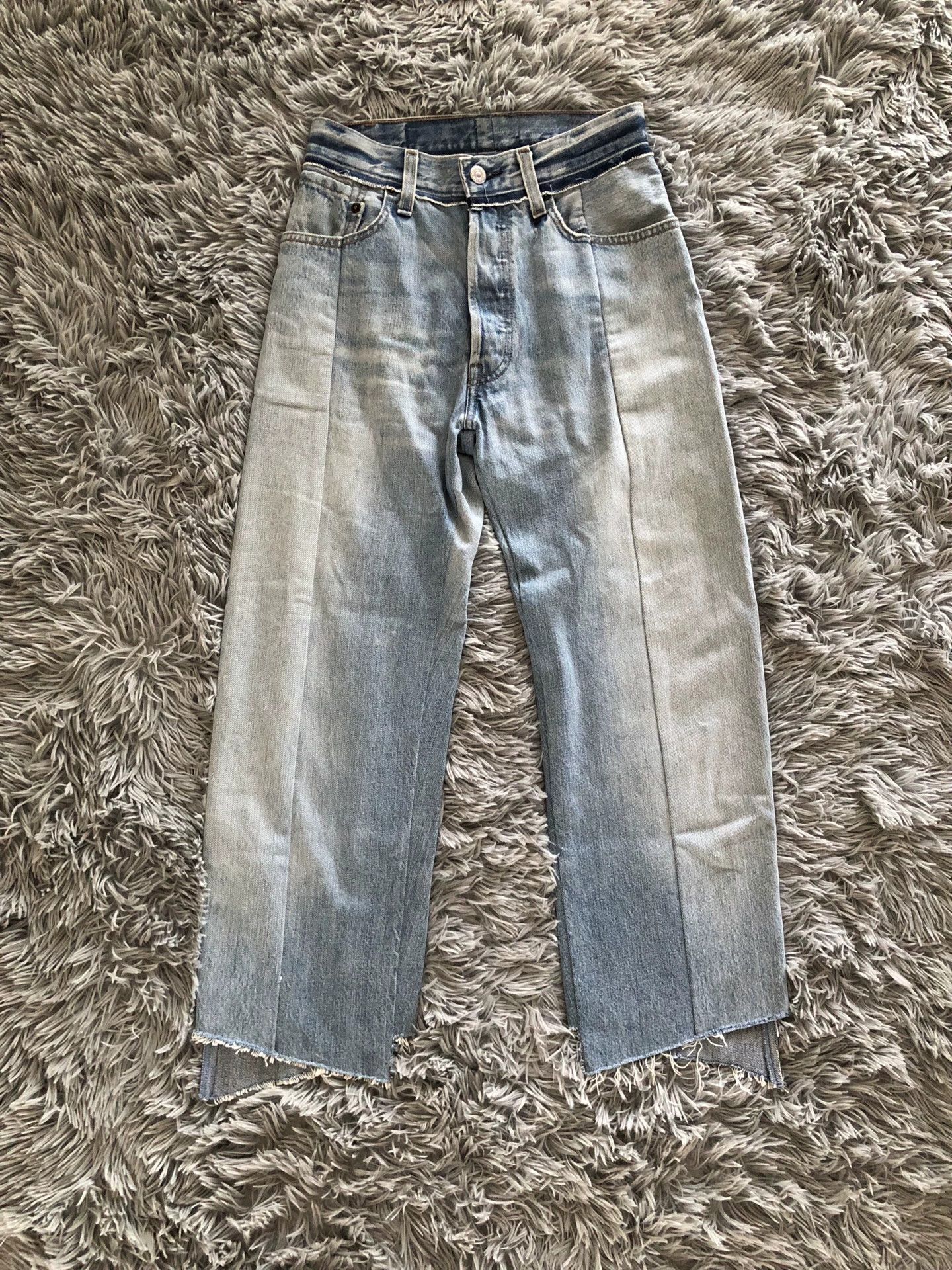 Vetements Vetements Blue Patchwork High-Waist Jeans Size US 26 / EU 42 - 1 Thumbnail