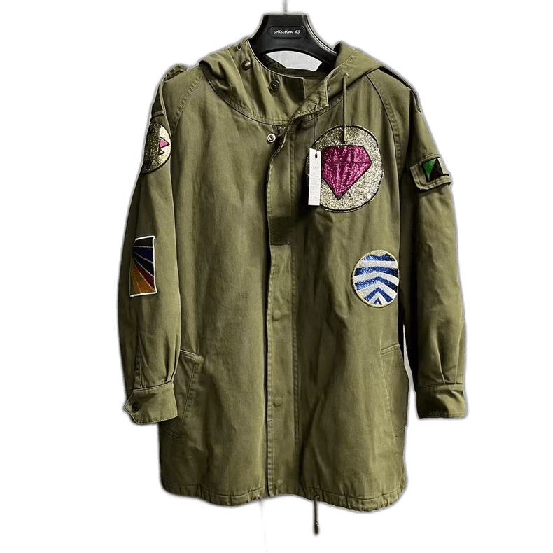 Saint Laurent Paris Saint Laurent Hooded Parka with Patches-2507 Size US M / EU 48-50 / 2 - 1 Thumbnail