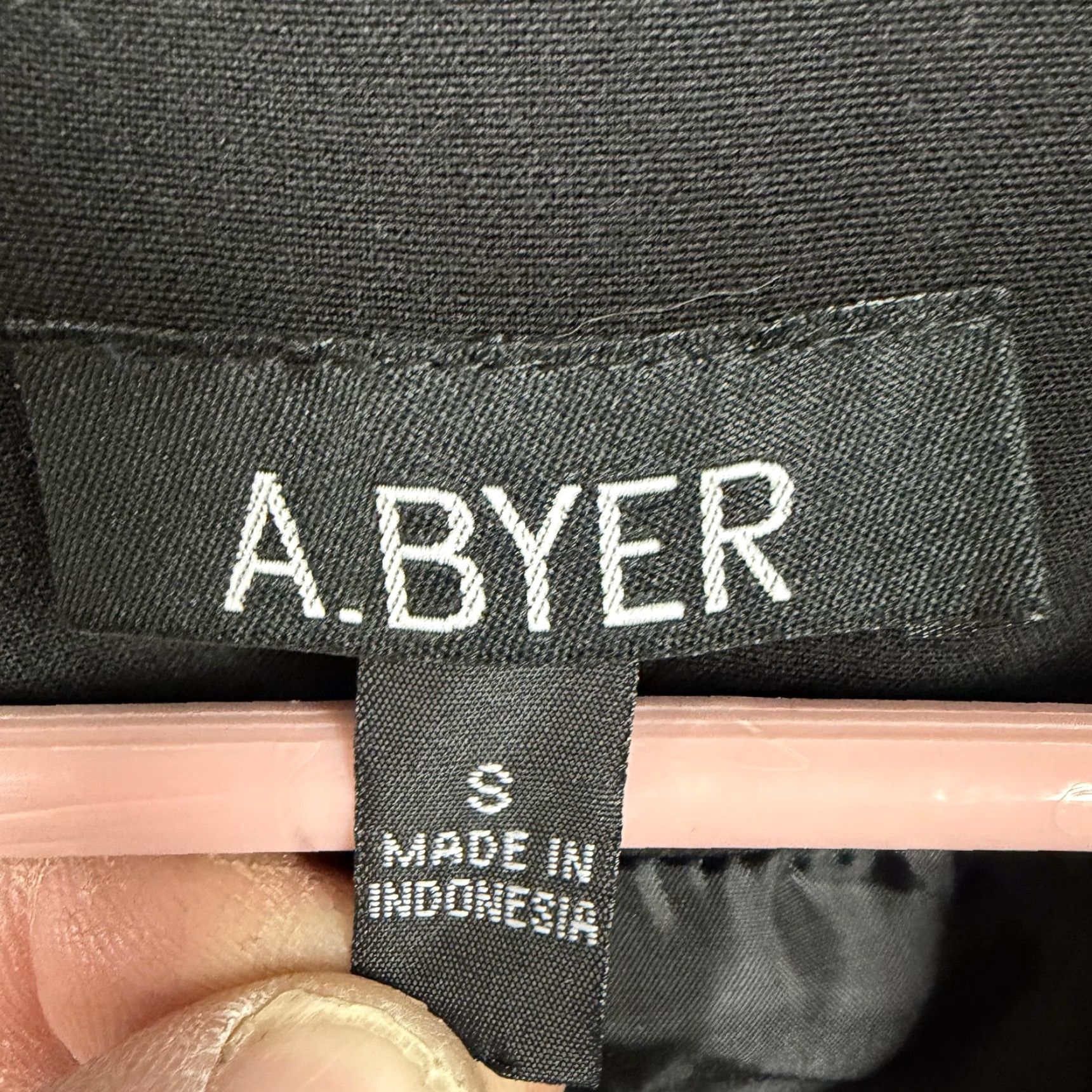 Vintage VINTAGE A. Byer Blazer S Juniors Black Two-Button Notch Lapel Short Length Regular Fit Polyester Rayon Spandex Size S / US 4 / IT 40 - 5 Thumbnail