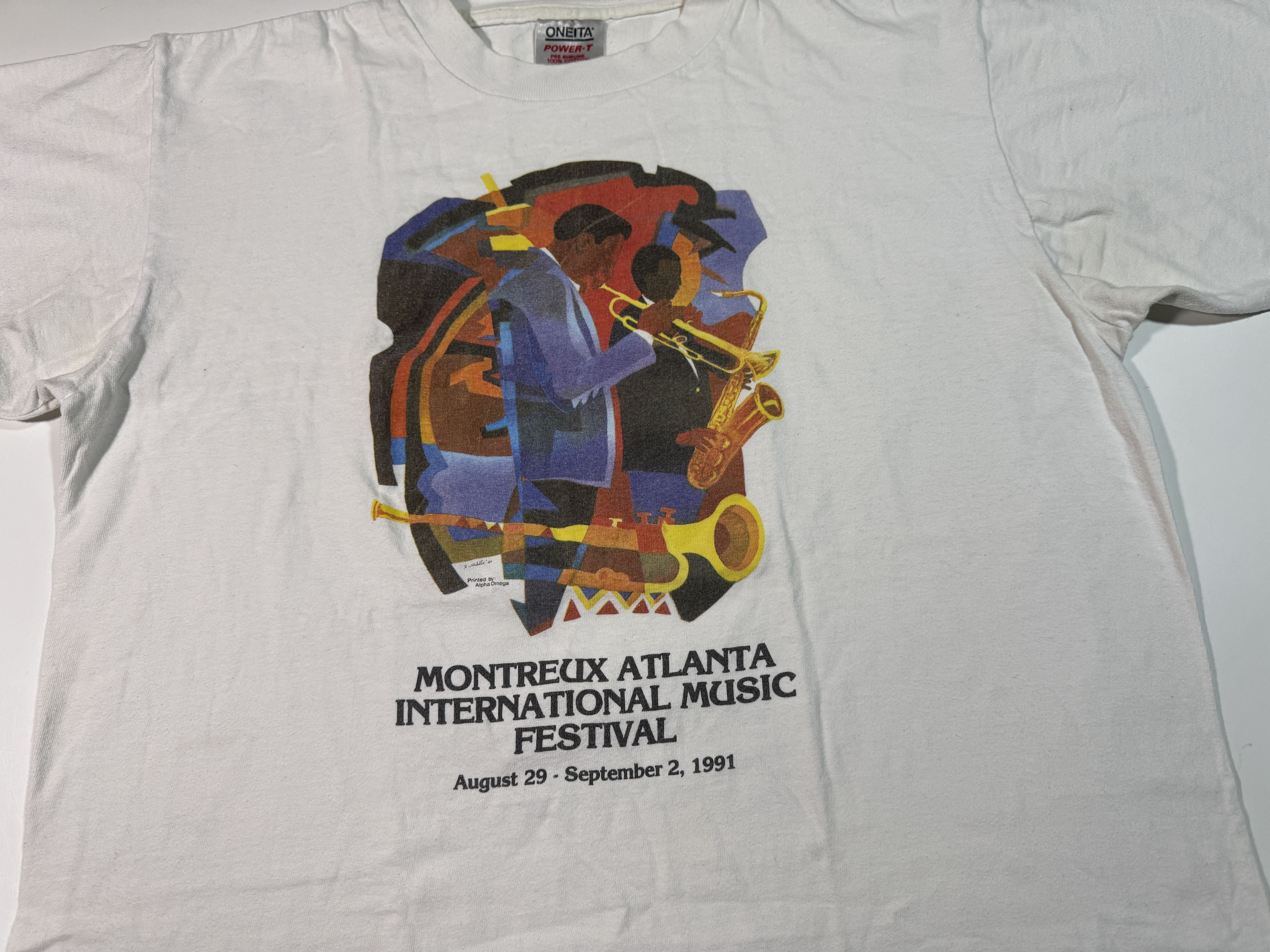 Vintage 1991 Montreux Atlanta International Music Festival T-shirt Size US XL / EU 56 / 4 - 2 Thumbnail