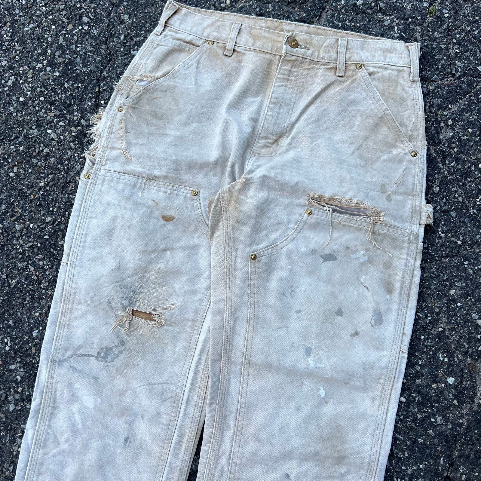 Carhartt × Vintage Vintage carhartt brown double knee work wear carpenter pants Size US 31 - 2 Thumbnail