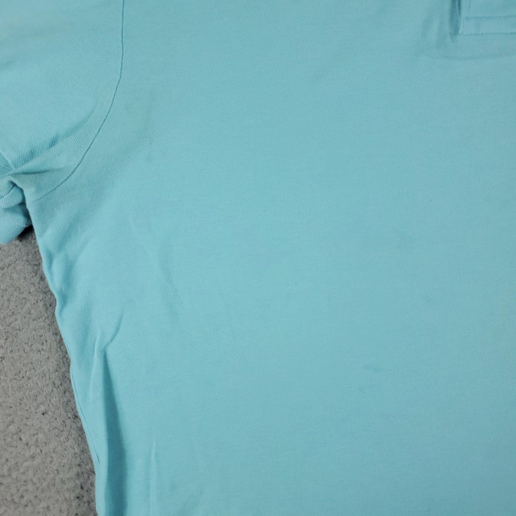 Express Express Polo Adult XL Blue Cotton Blend Short Sleeve Solid Logo Button Mens Size US XL / EU 56 / 4 - 4 Thumbnail