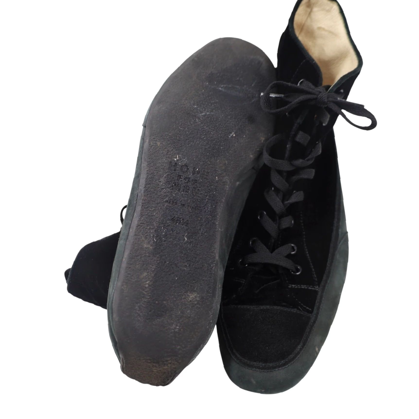 Hope Hope For Men Italian Leather Crushed Velvet Sneakers Men 12 Leather Black Sneakers Mens 12 Black Size US 12 / EU 45 - 6 Thumbnail