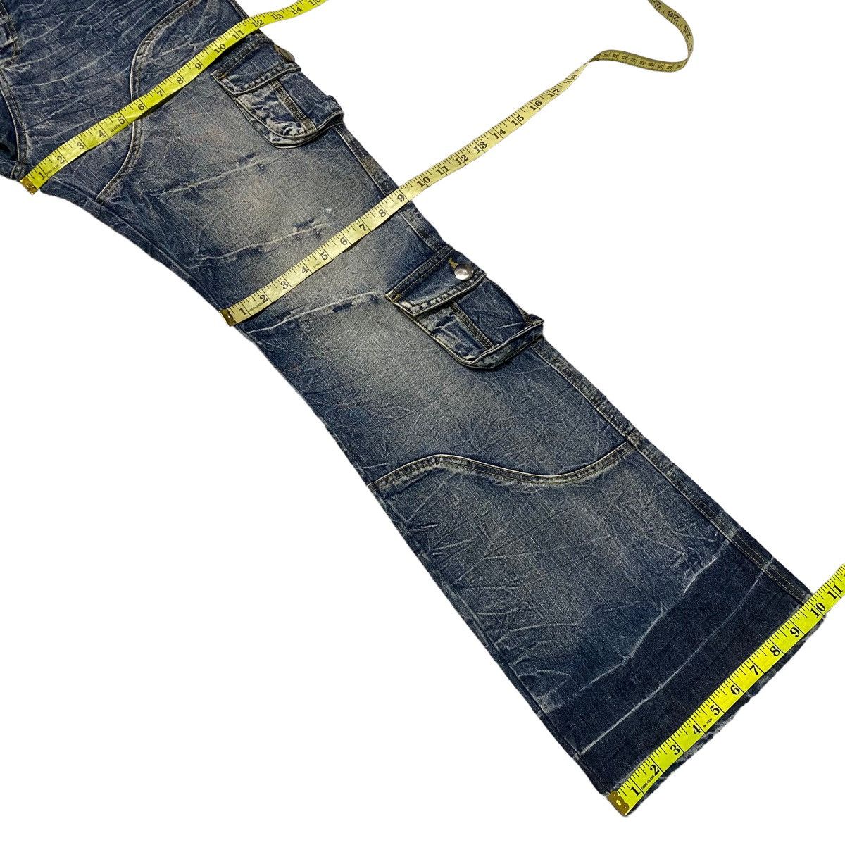 Japanese Brand Japanese Brand TOPISM Cargo Denim Flare Pants Bleach Size US 34 / EU 50 - 20 Thumbnail