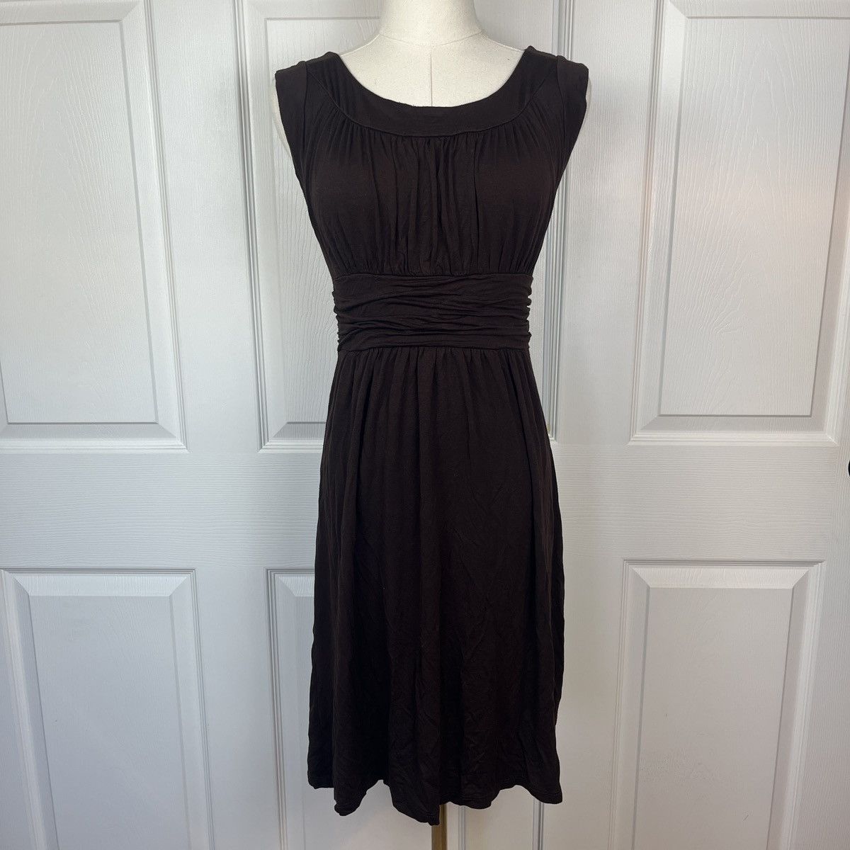 Other Brown Gilli ModCloth ruched knit midi dress y2k Size S / US 4 / IT 40 - 1 Thumbnail