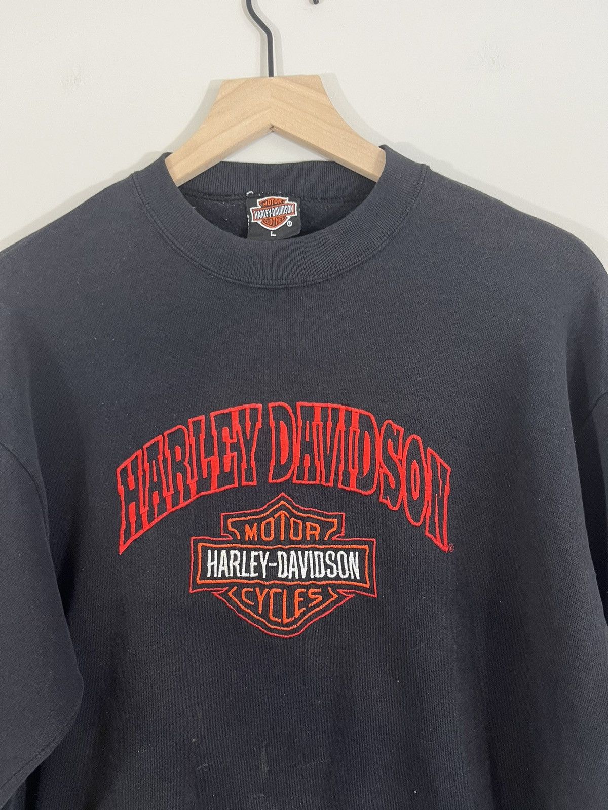 Vintage Distressed Harley Davidson Faded 90s Crewneck Size US L / EU 52-54 / 3 - 2 Thumbnail