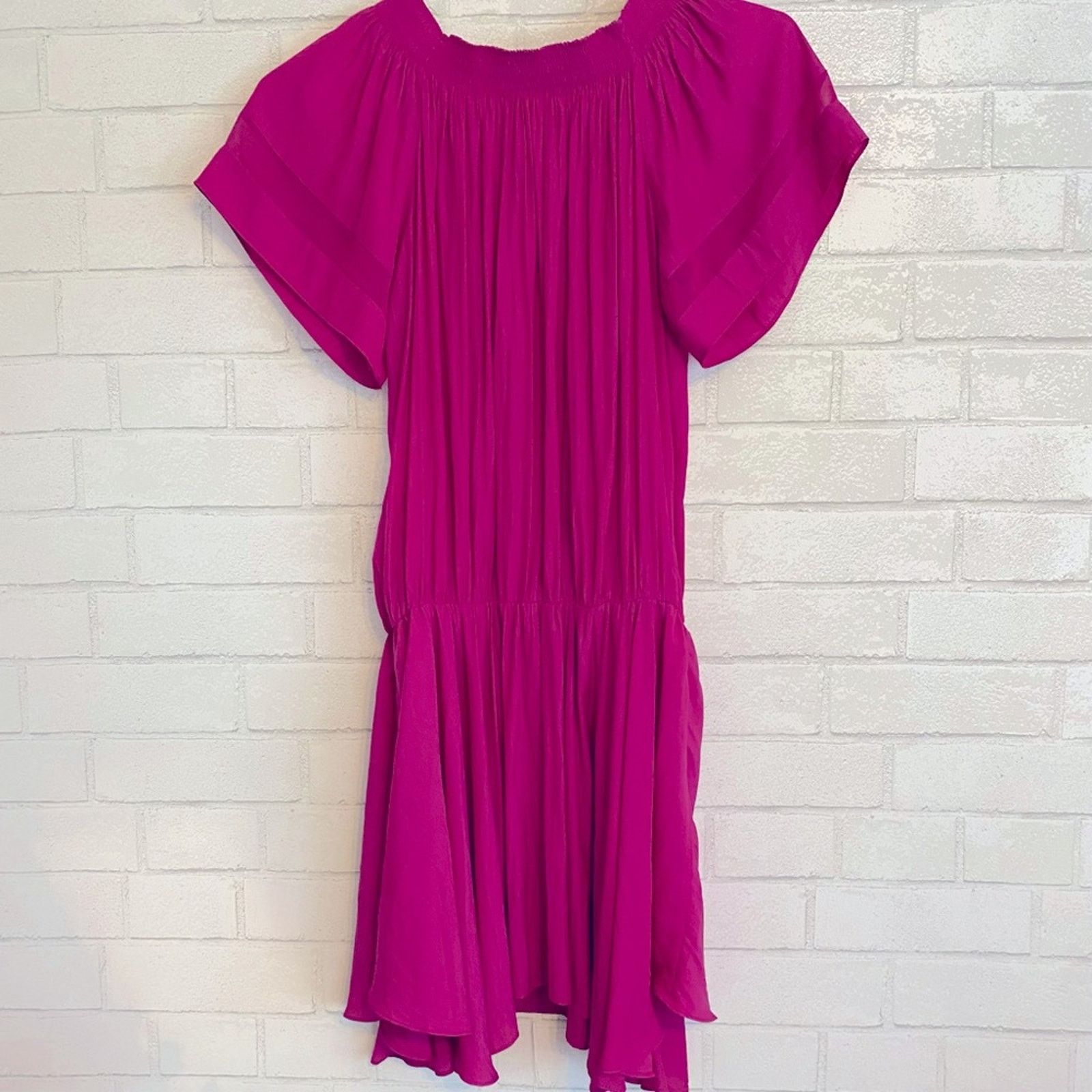 Ramy Brook Ramy Brook Jessica Solid Off-The-Shoulder Dress Hot Pink XS Size XS / US 0-2 / IT 36-38 - 9 Thumbnail