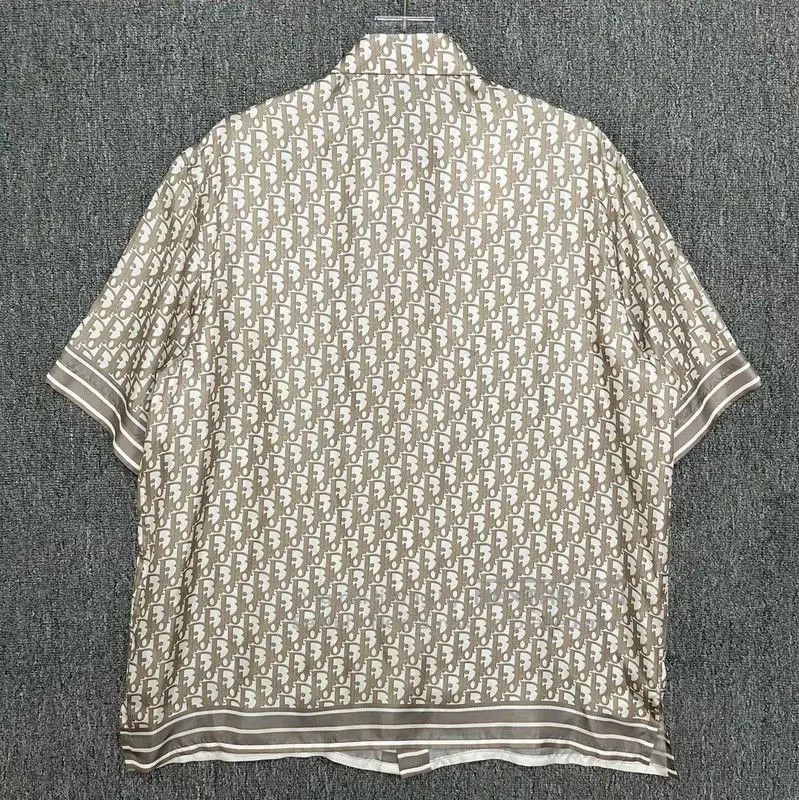 Dior Dior Beige Silk Short Sleeve Shirt . Size US L / EU 52-54 / 3 - 2 Thumbnail