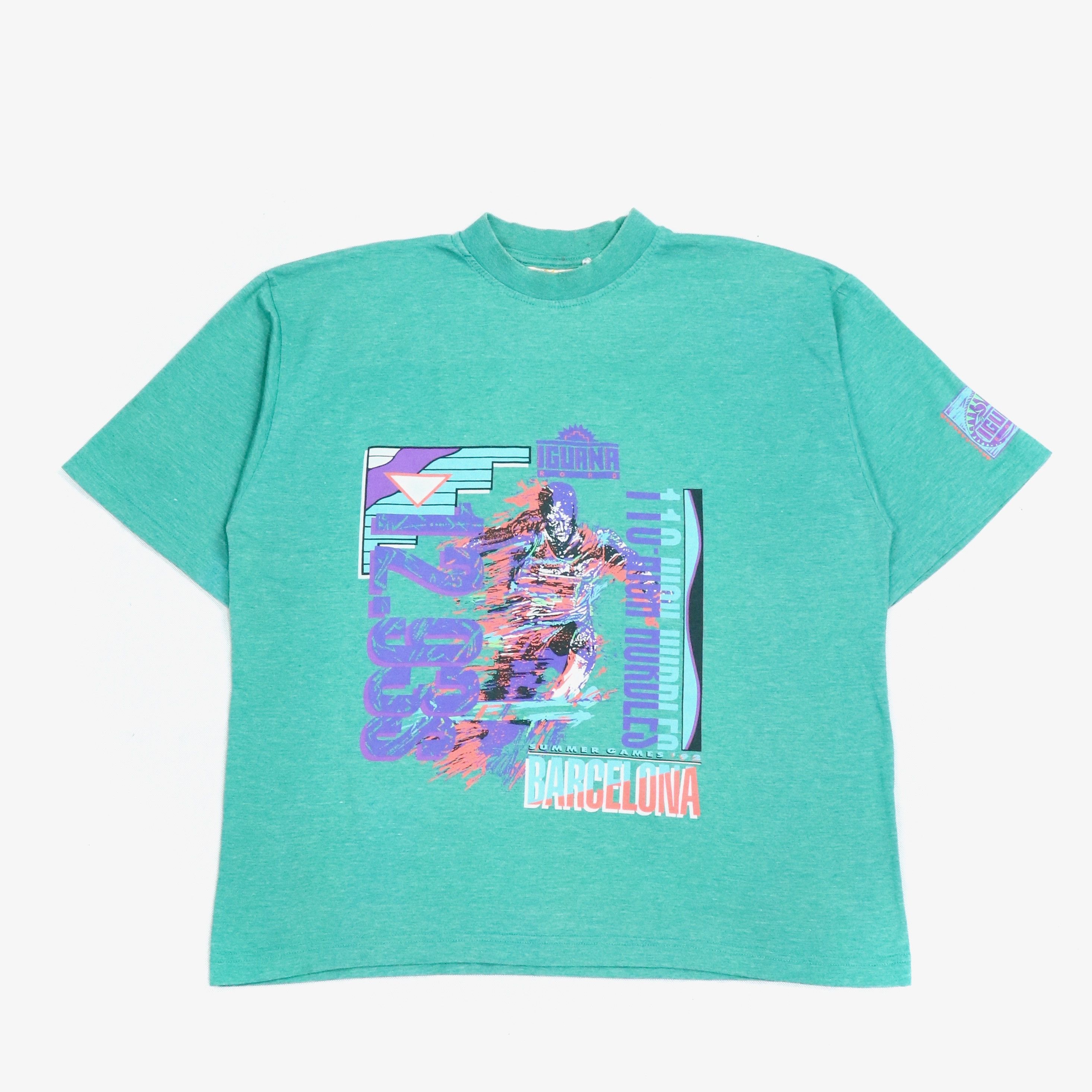 Vintage vintage 1993 Iguana Sport Barcelona Tshirt Size US XL / EU 56 / 4 - 1 Thumbnail