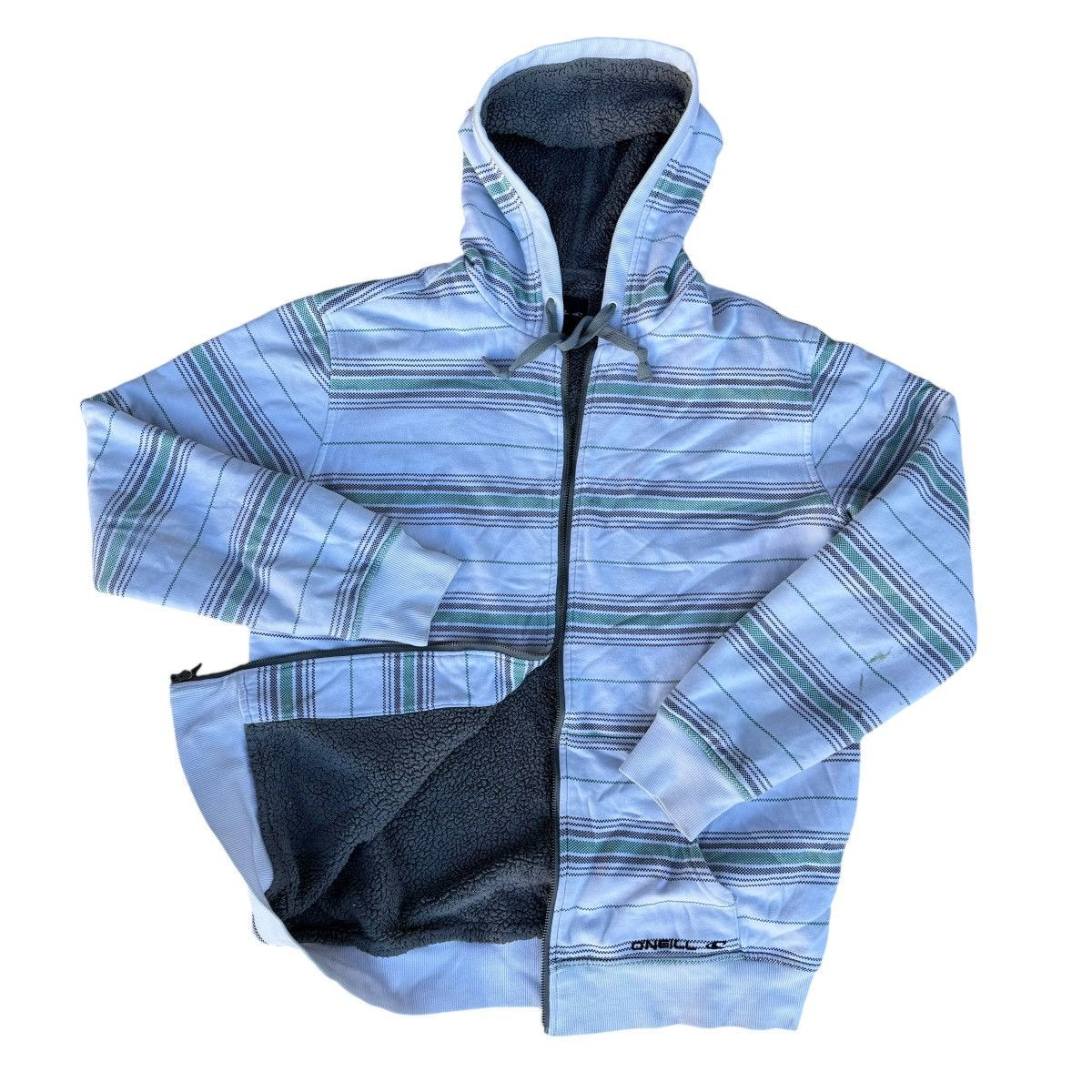O'Neill × Quiksilver × Vintage Sherpa Lined O’Neill Y2K Heavyweight Zip Up Fleece Hoodie Size US XL / EU 56 / 4 - 1 Thumbnail
