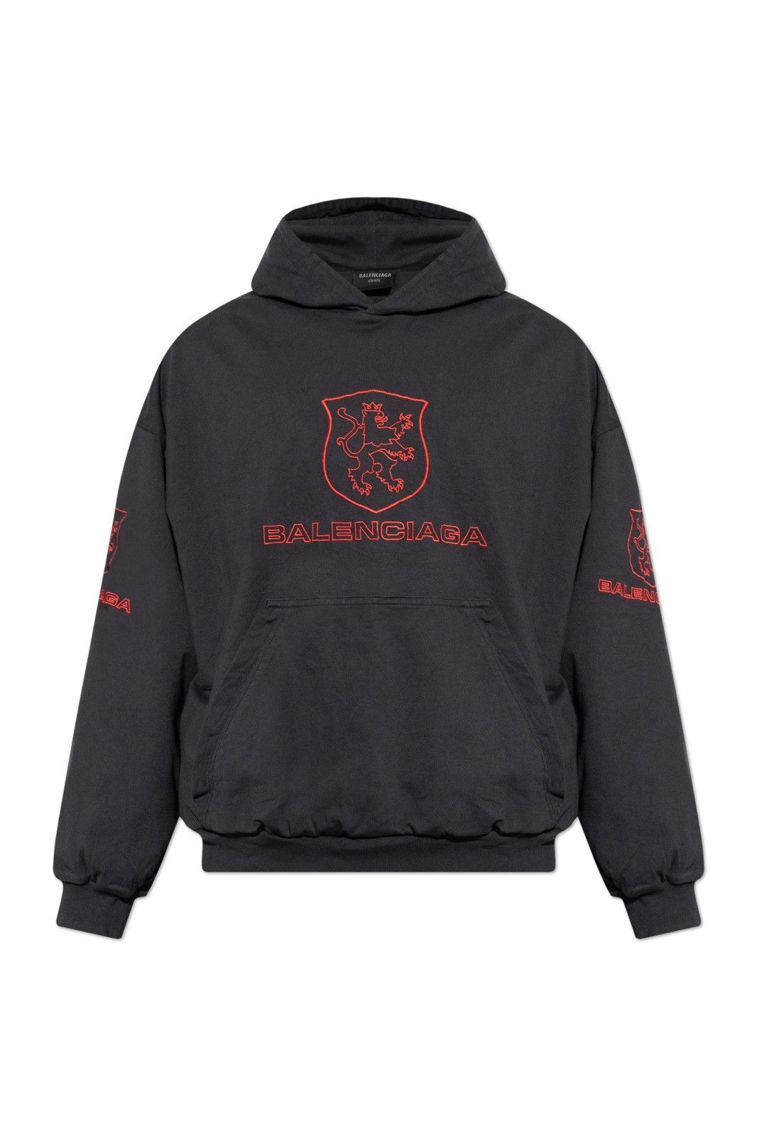 Balenciaga BALENCIAGA Lion Crumpled Hoodie Size US S / EU 44-46 / 1 - 1 Thumbnail
