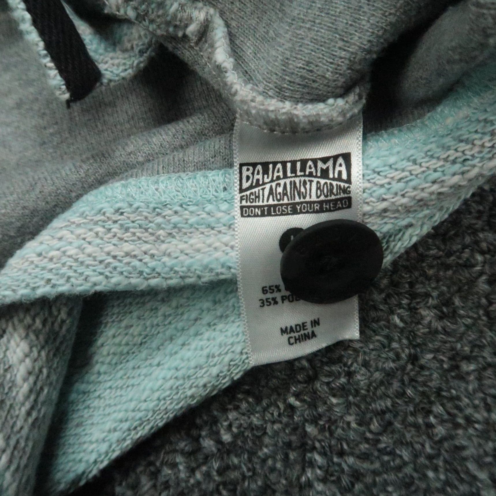 Vintage Baja Llama Hoodie Mens Large Blue Pullover Midweight Paamul Poncho French Terry Size US L / EU 52-54 / 3 - 4 Thumbnail